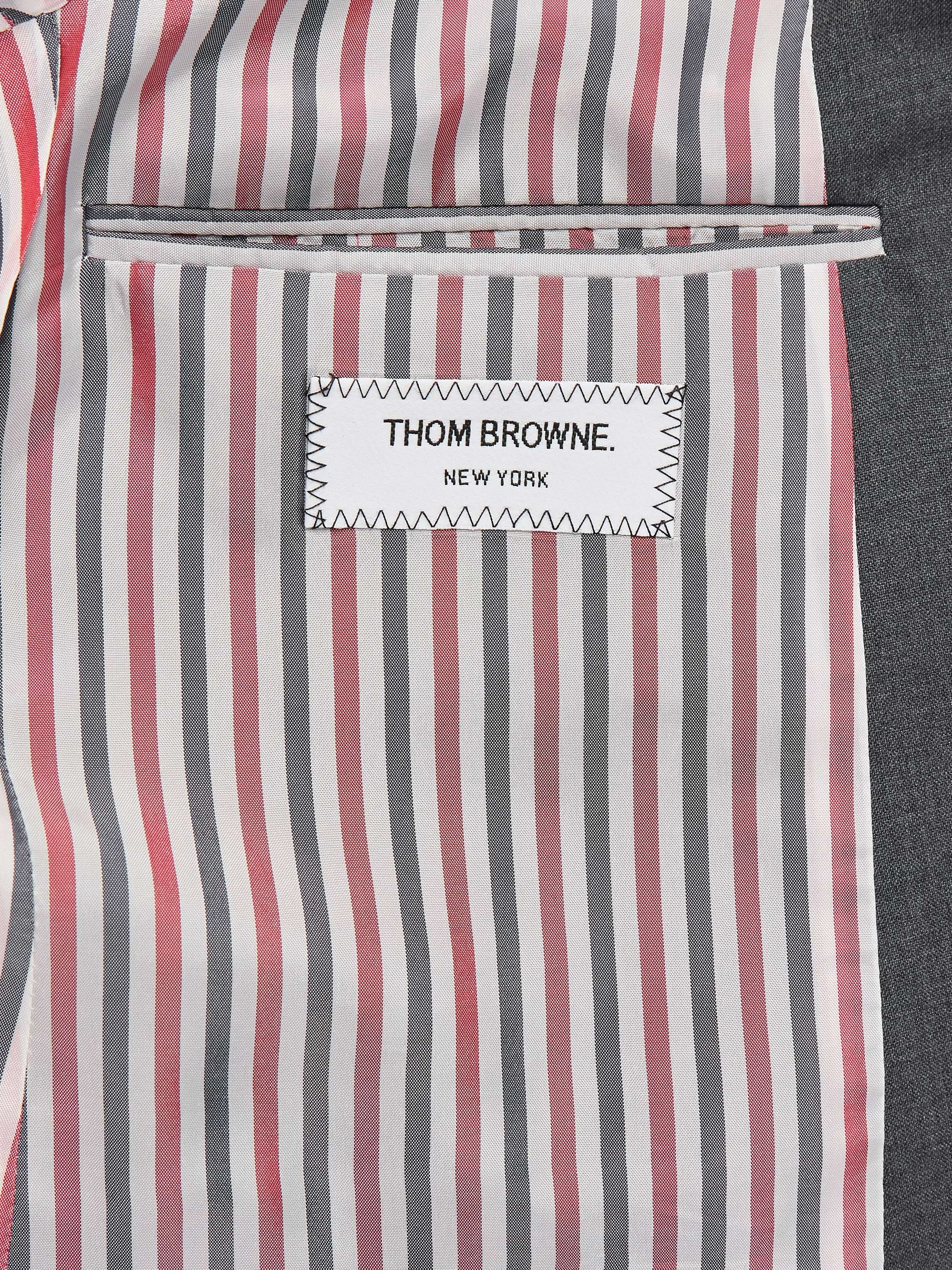 Grey Slim-Fit Striped Wool Suit Jacket view