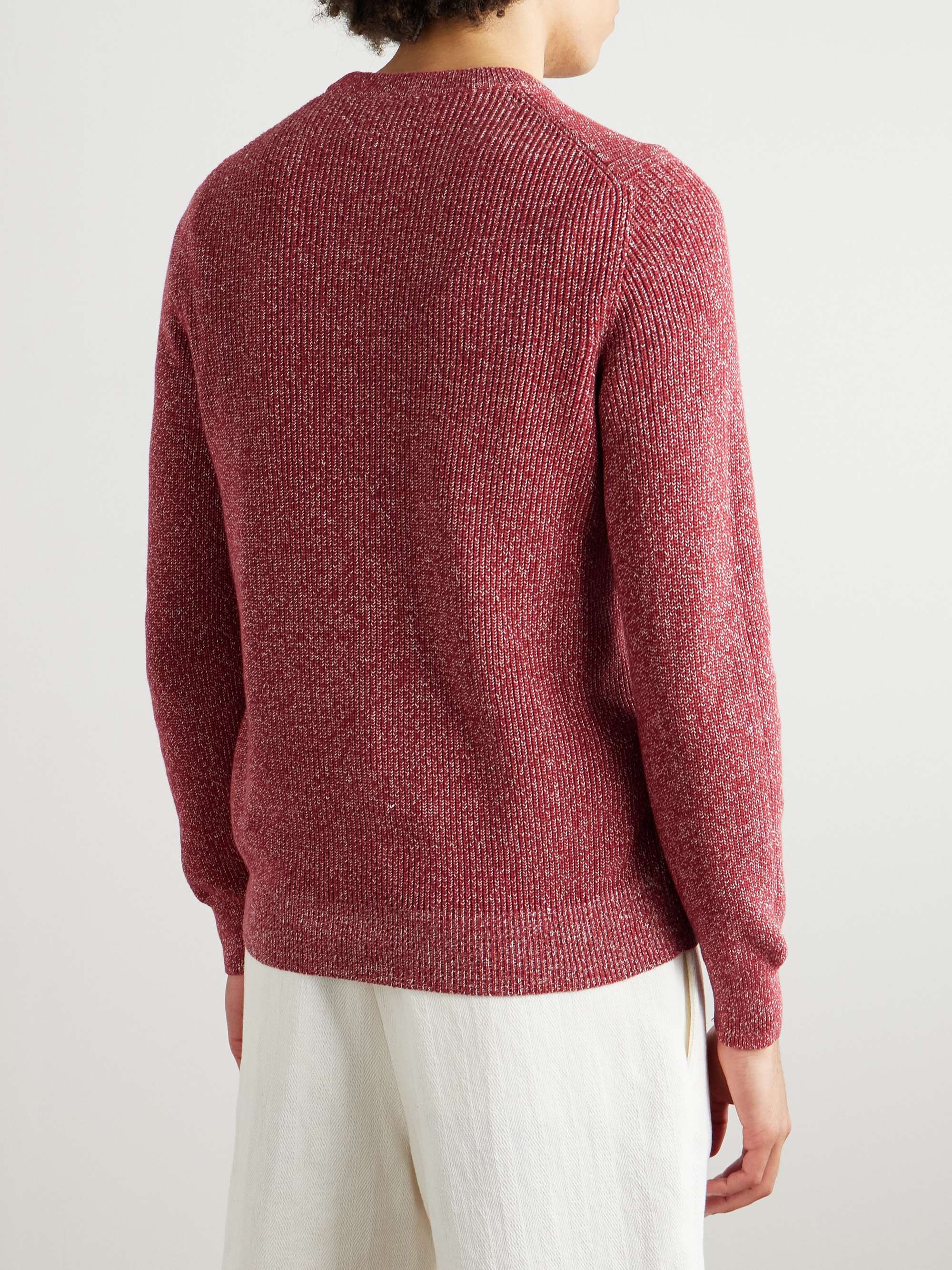 Ribbed Cotton and Linen-Blend Sweater view