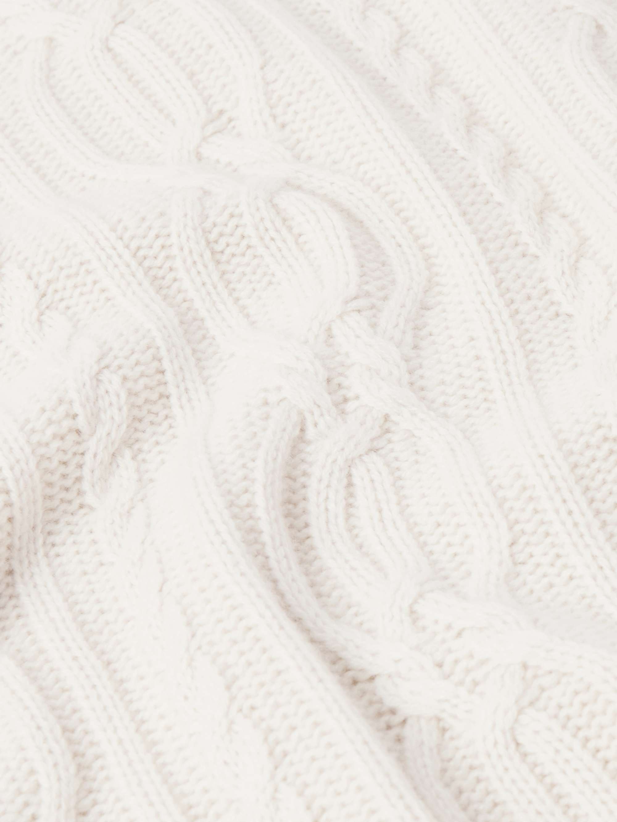 Cable-Knit Cashmere Mock-Neck Sweater view