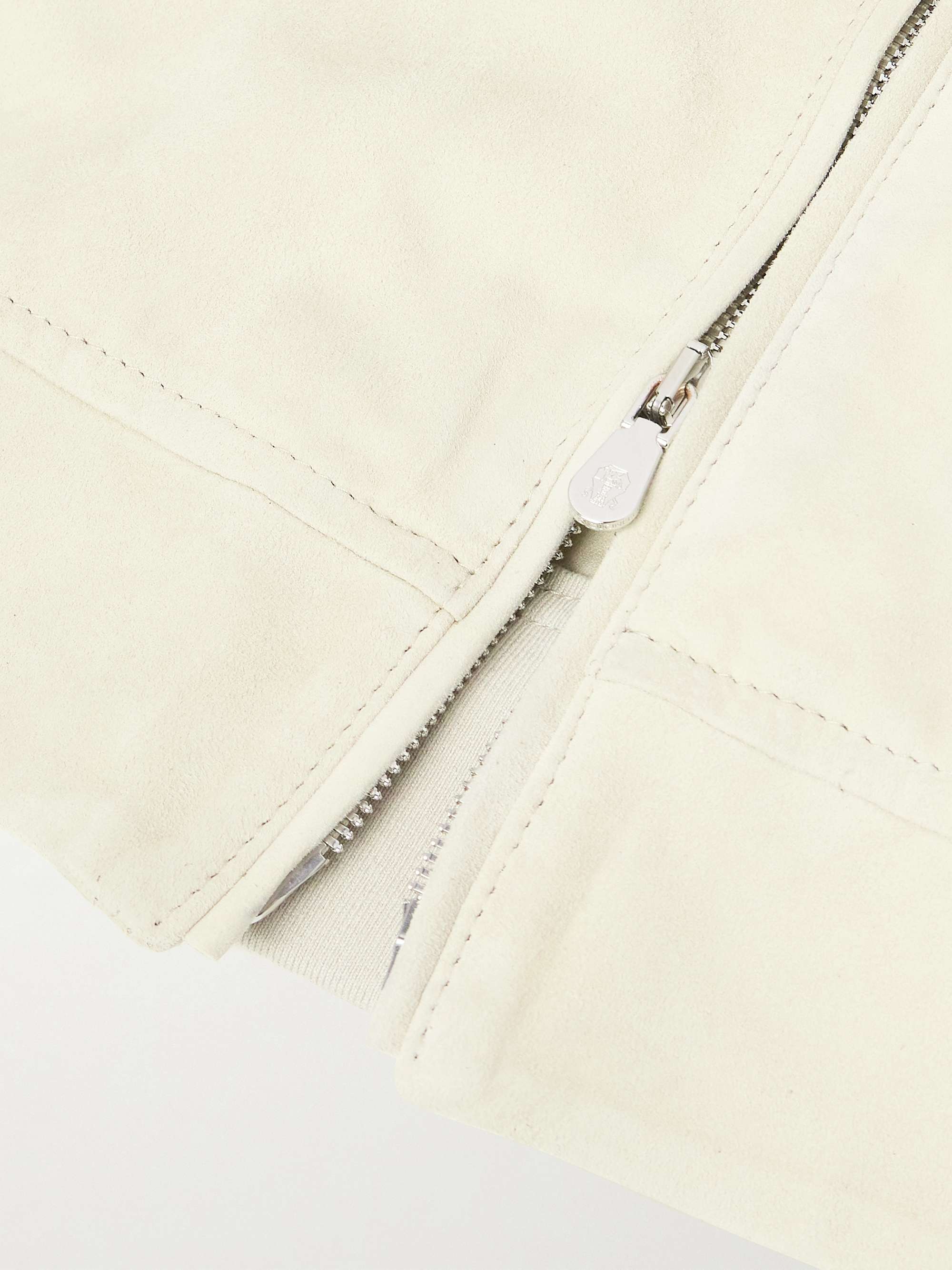 Suede Hooded Bomber Jacket view