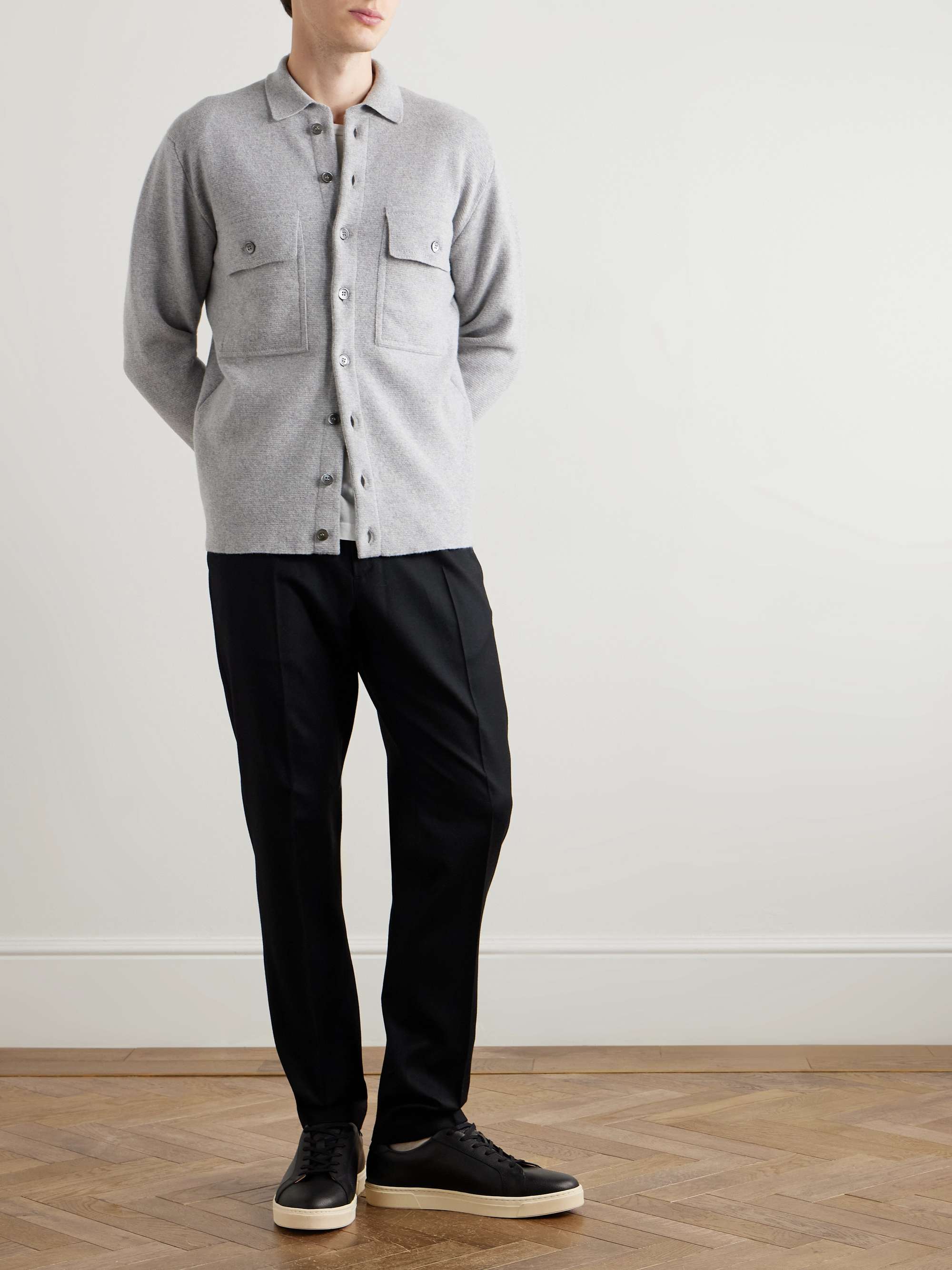 Merino Wool and Cashmere-Blend Overshirt view