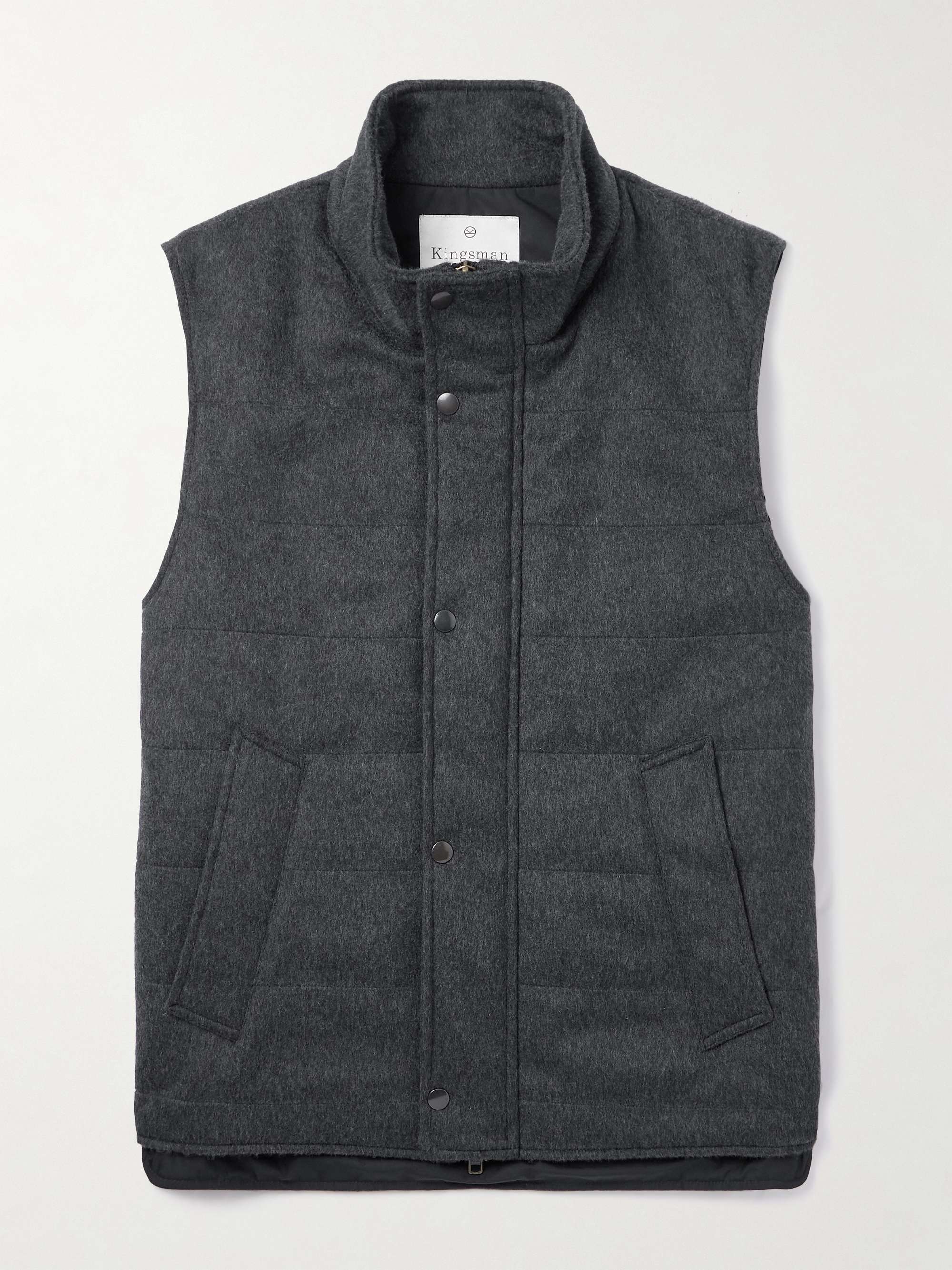 Slim-Fit Quilted Padded Wool and Cashmere-Blend Gilet view