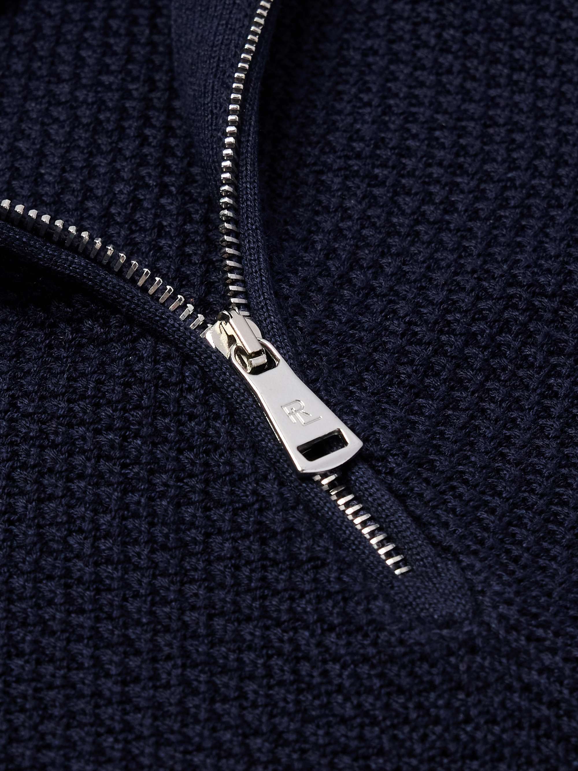 Silk and Cotton-Blend Half-Zip Sweater view