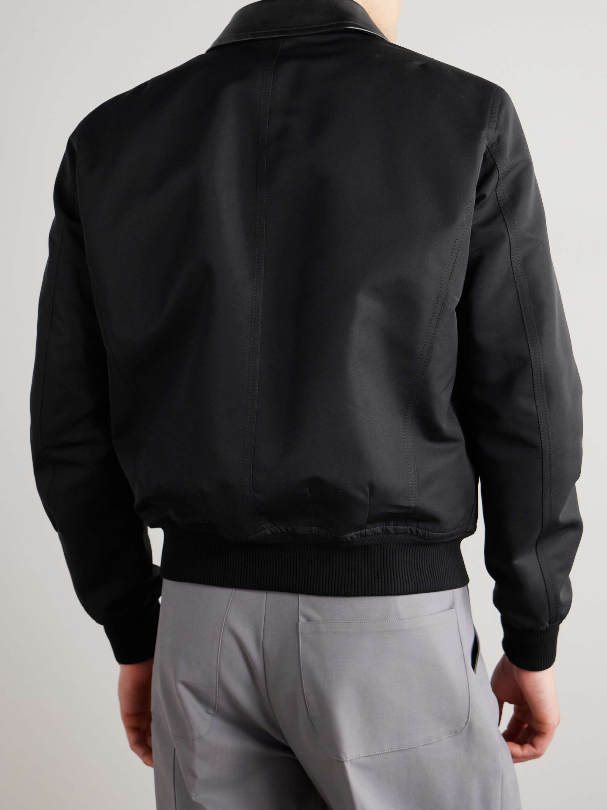 Coated Cotton-Canvas Bomber Jacket view
