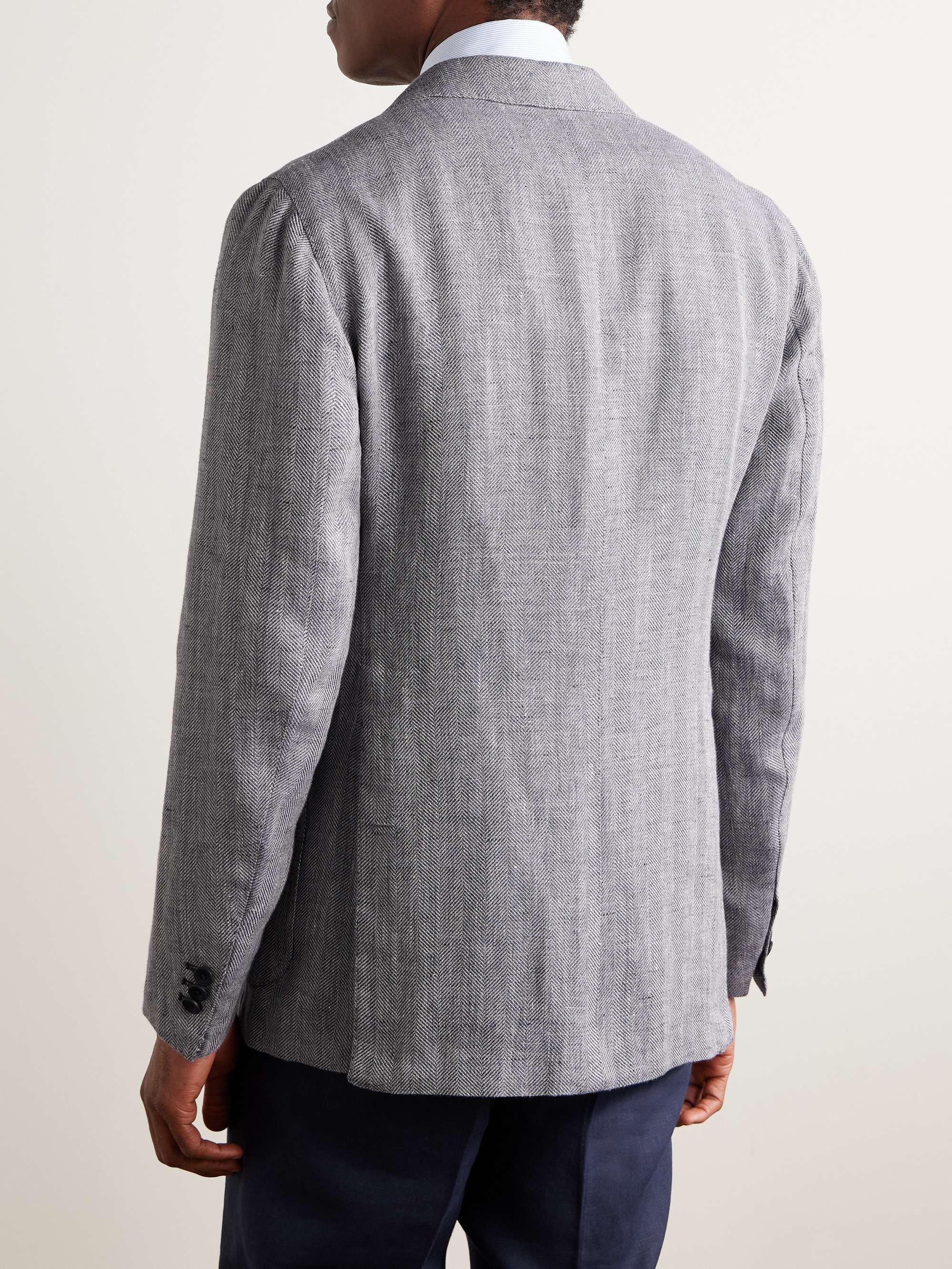 Waverly Herringbone Linen and Wool-Blend Blazer view