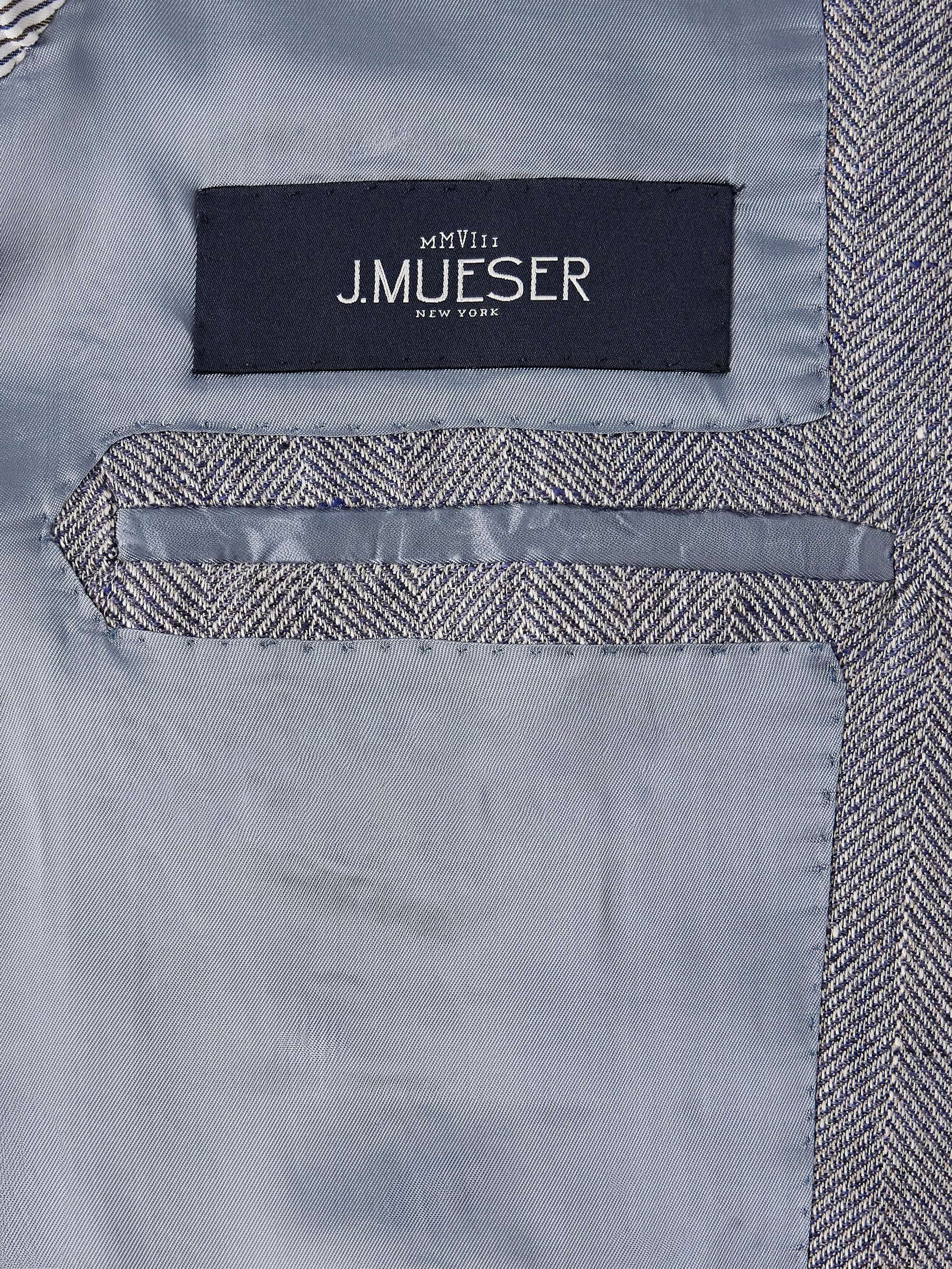 Waverly Herringbone Linen and Wool-Blend Blazer view