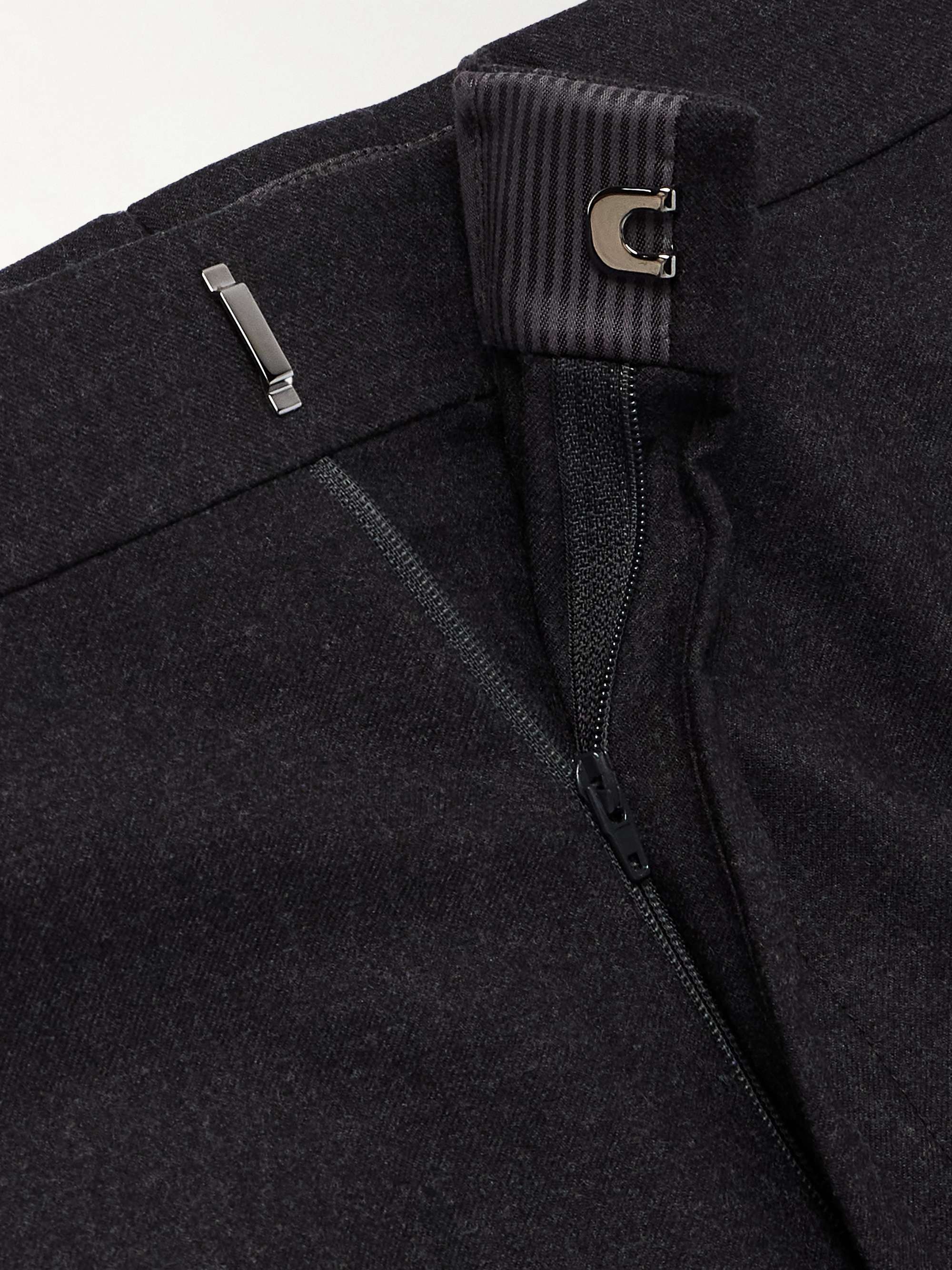 Dyllan Slim-Fit Straight-Leg Stretch-Wool Flannel Trousers view