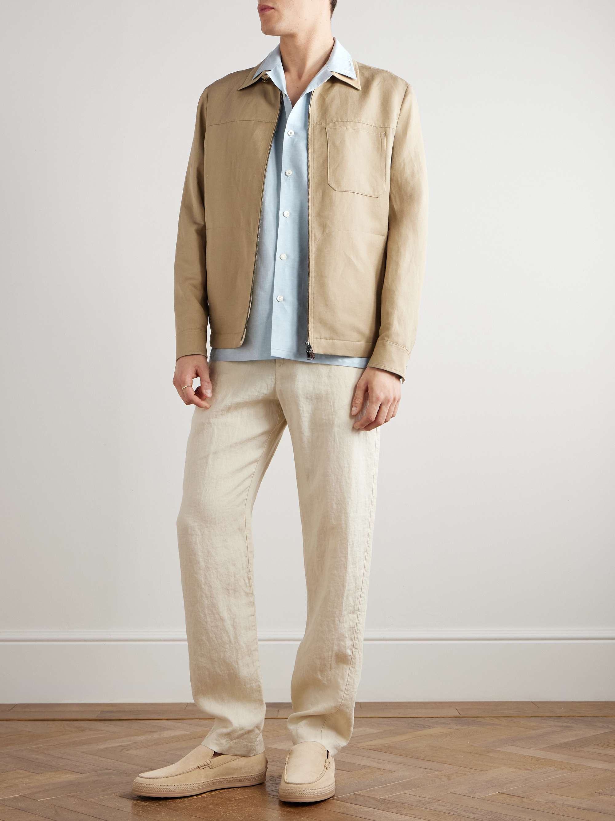 Linen and Silk-Blend Jacket view