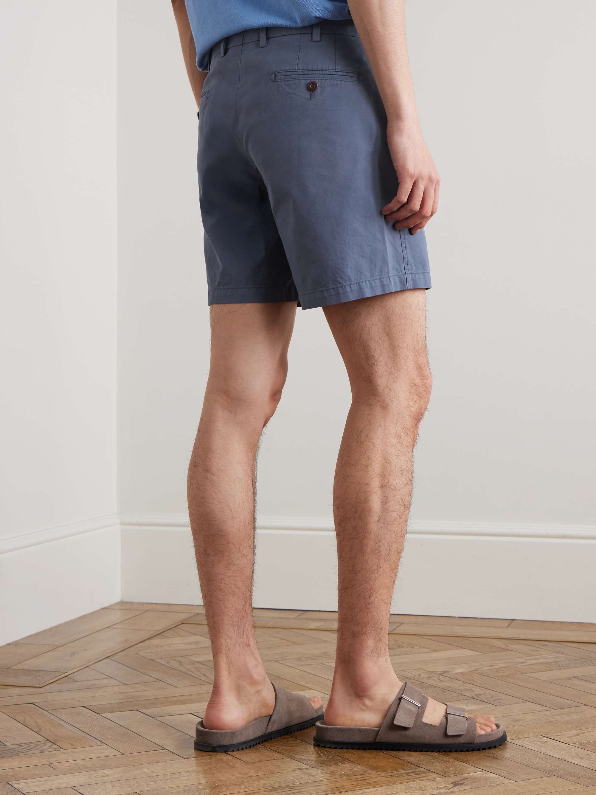 Straight-Leg Garment-Dyed Cotton-Twill Shorts view