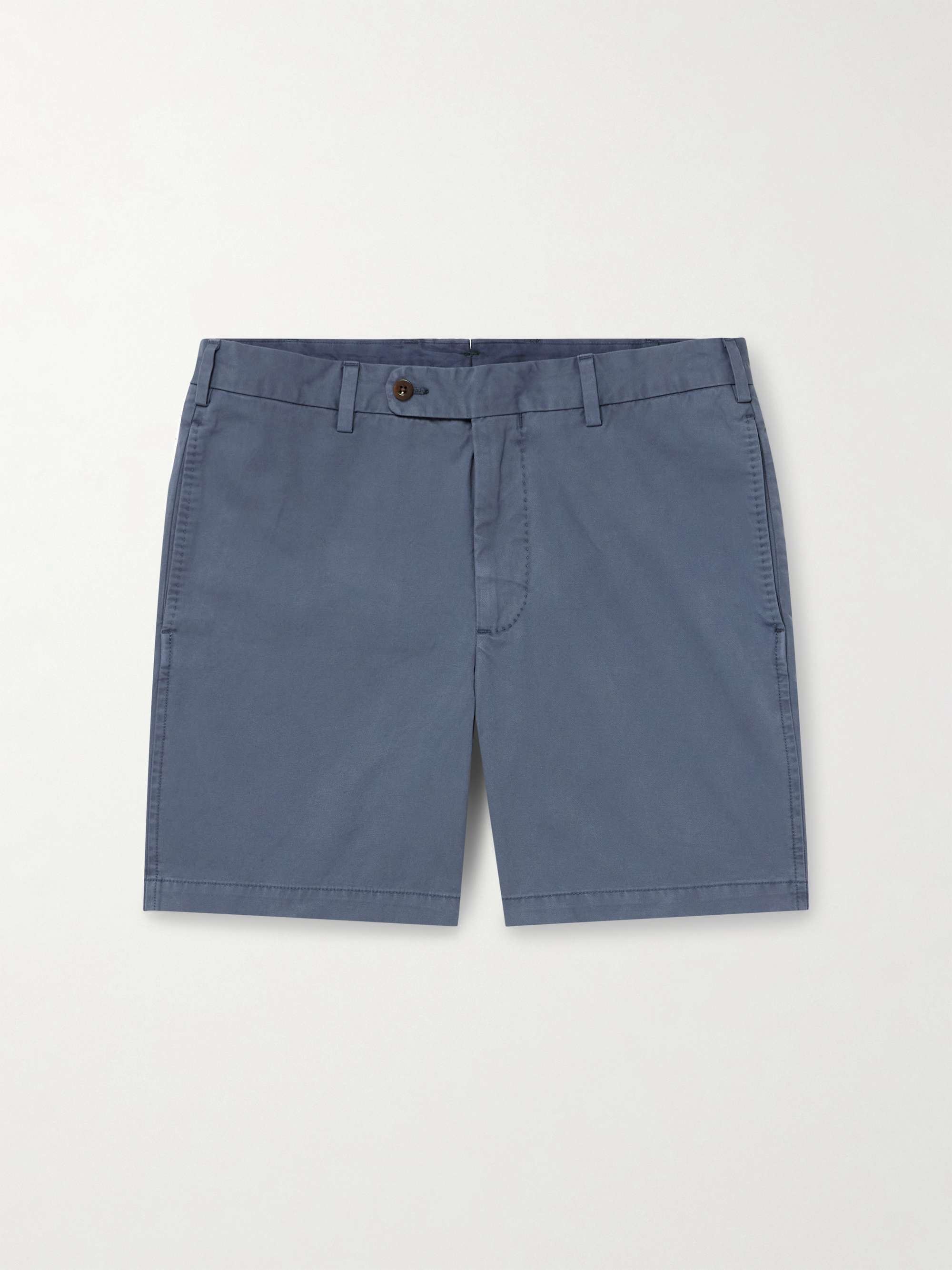 Straight-Leg Garment-Dyed Cotton-Twill Shorts view