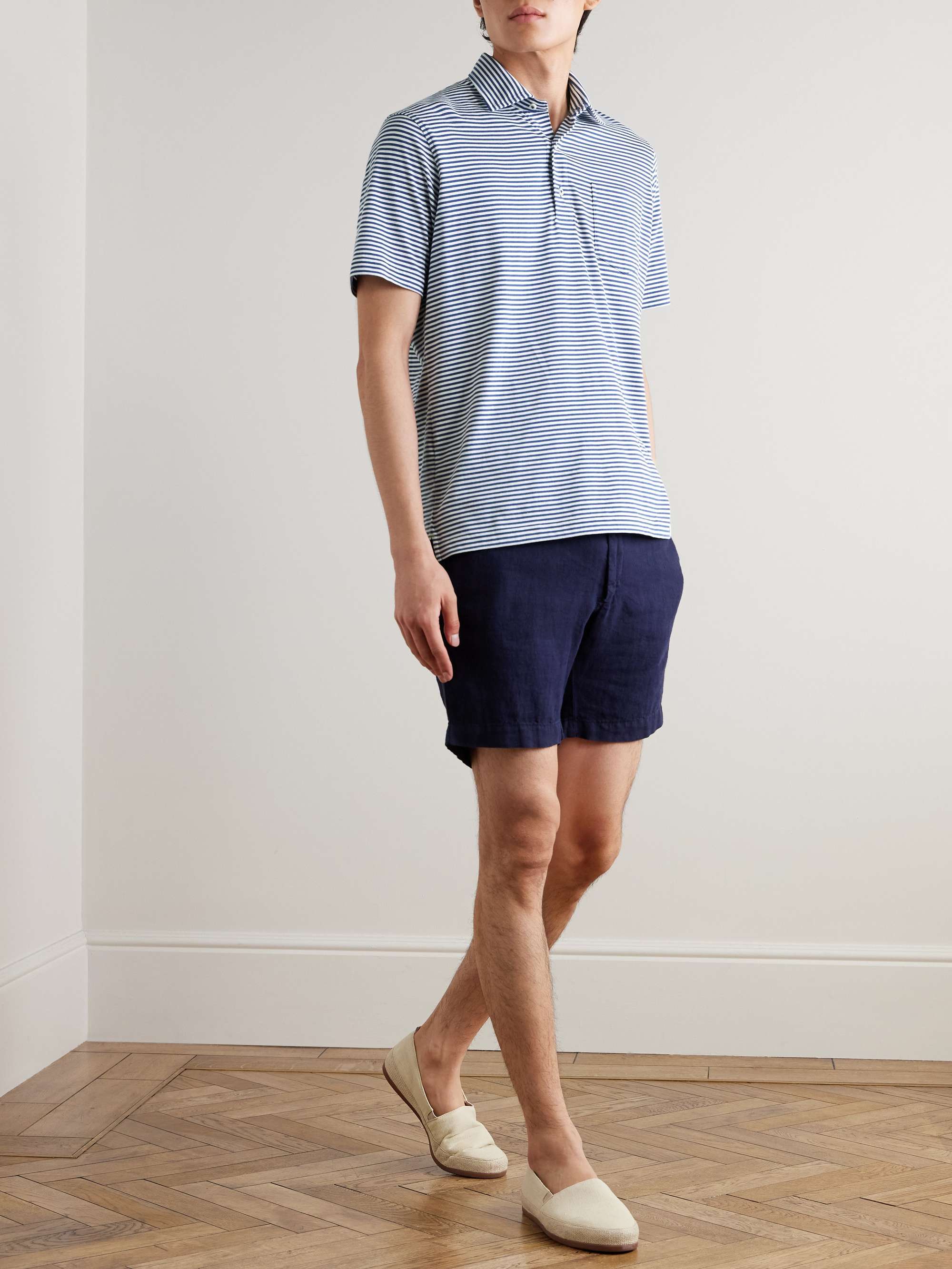 Striped Pima Cotton-Piqué Polo Shirt view