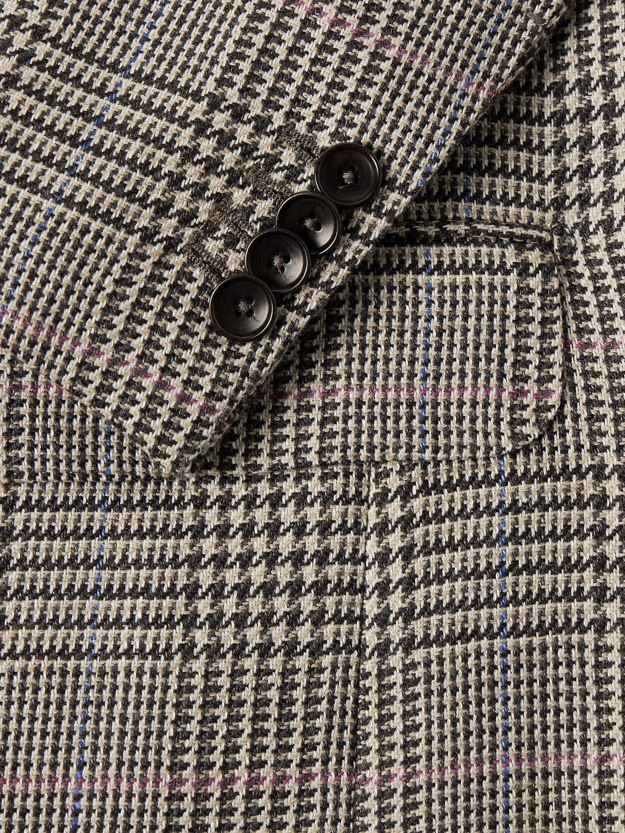 Virgil No.2 Slim-Fit Prince of Wales Checked Wool and Linen-Blend Hopsack Blazer view