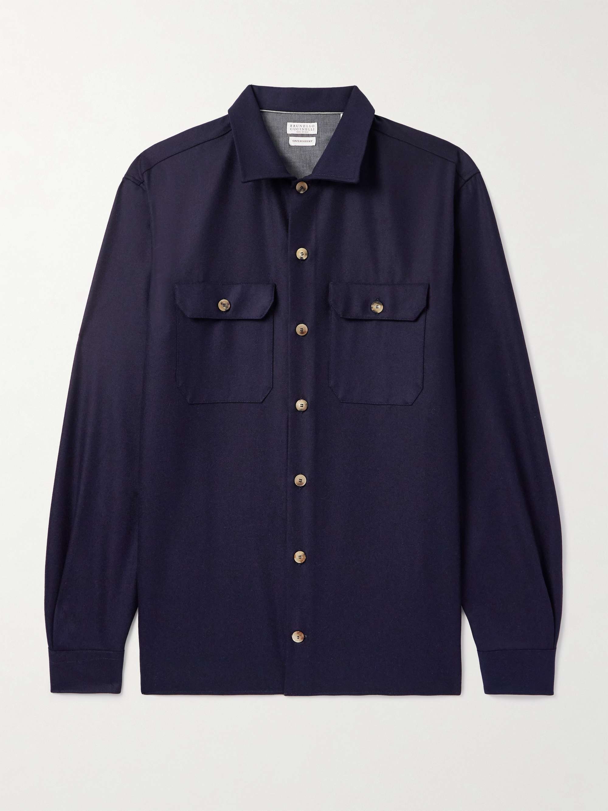 Brushed Wool-Twill Overshirt view