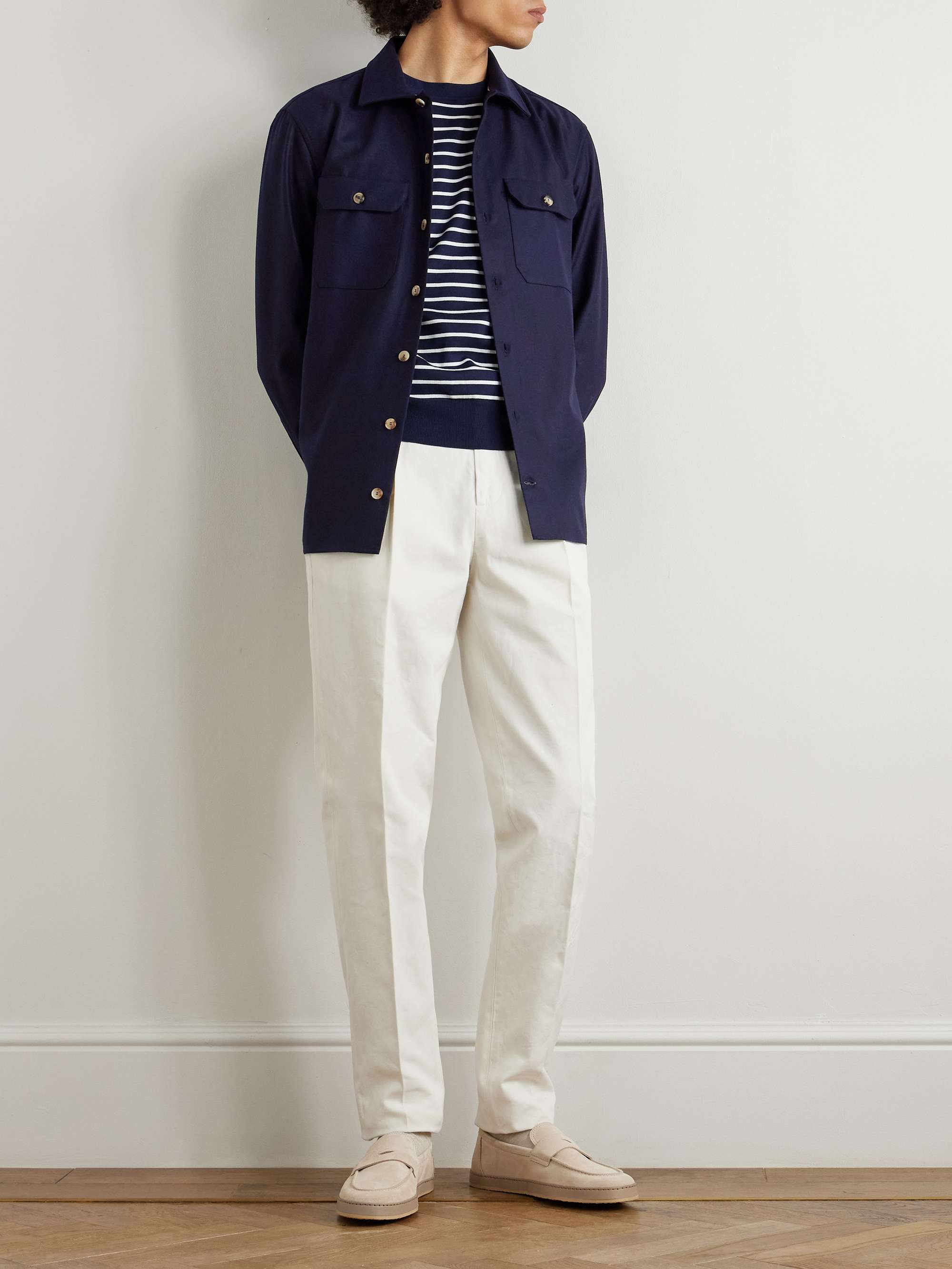 Brushed Wool-Twill Overshirt view