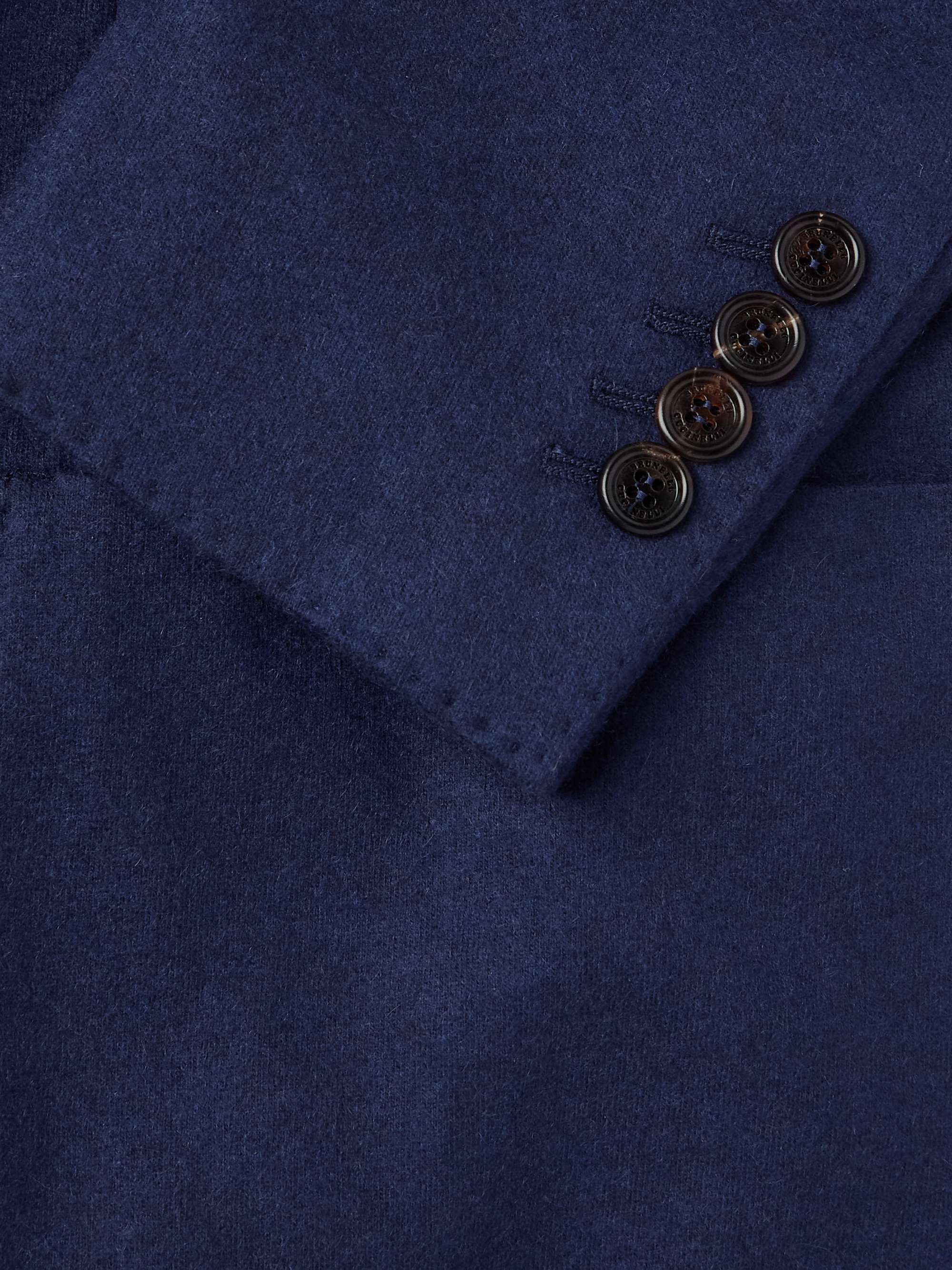 Unstructured Mélange Cashmere-Jersey Blazer view