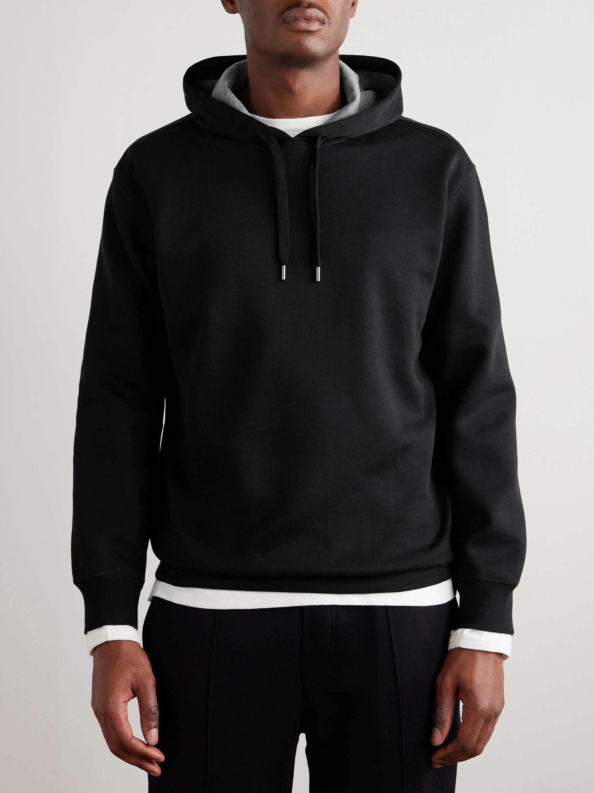 Cotton-Blend Jersey Hoodie view