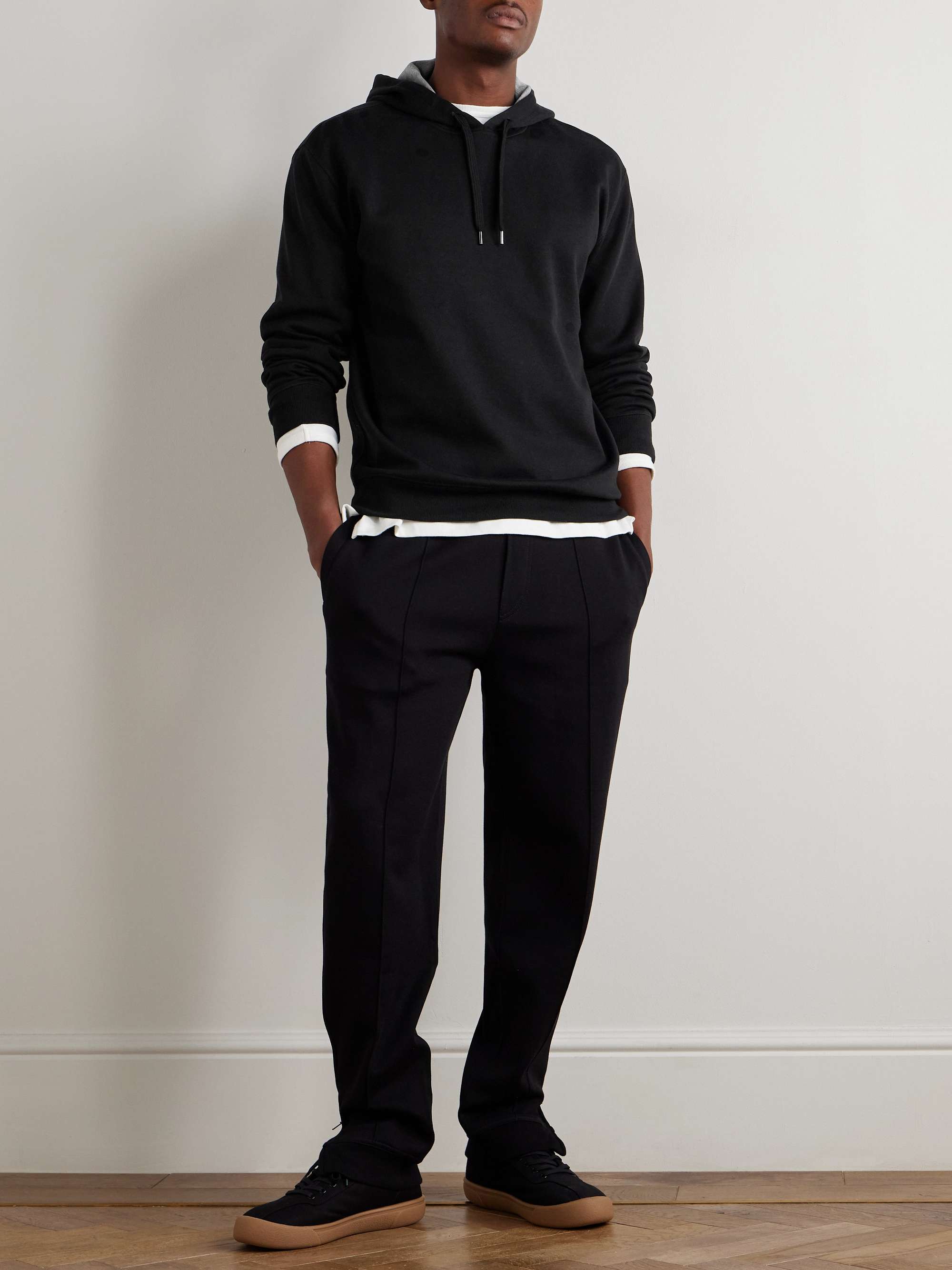 Cotton-Blend Jersey Hoodie view