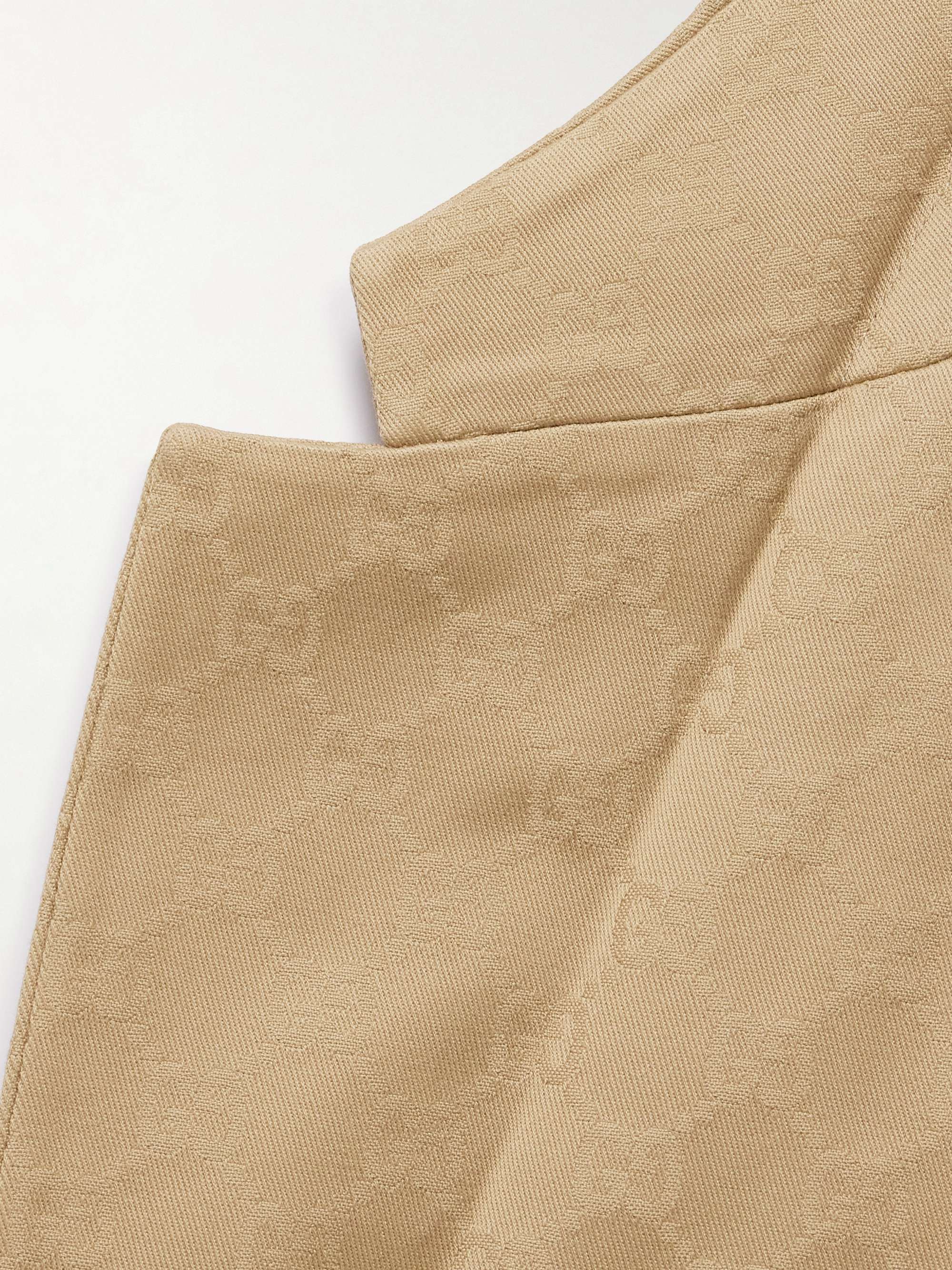 Marcello Slim-Fit Logo-Jacquard Cotton-Twill Blazer view