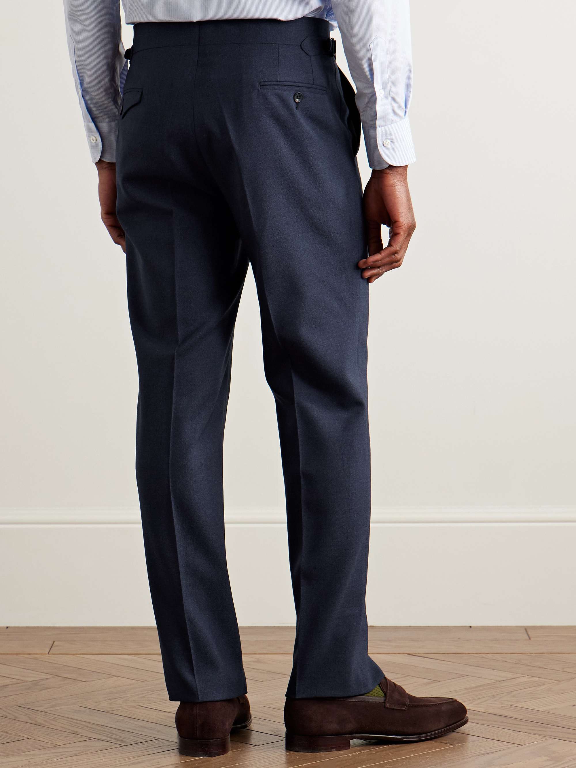 Slim-Fit Straight-Leg Virgin Wool Suit Trousers view