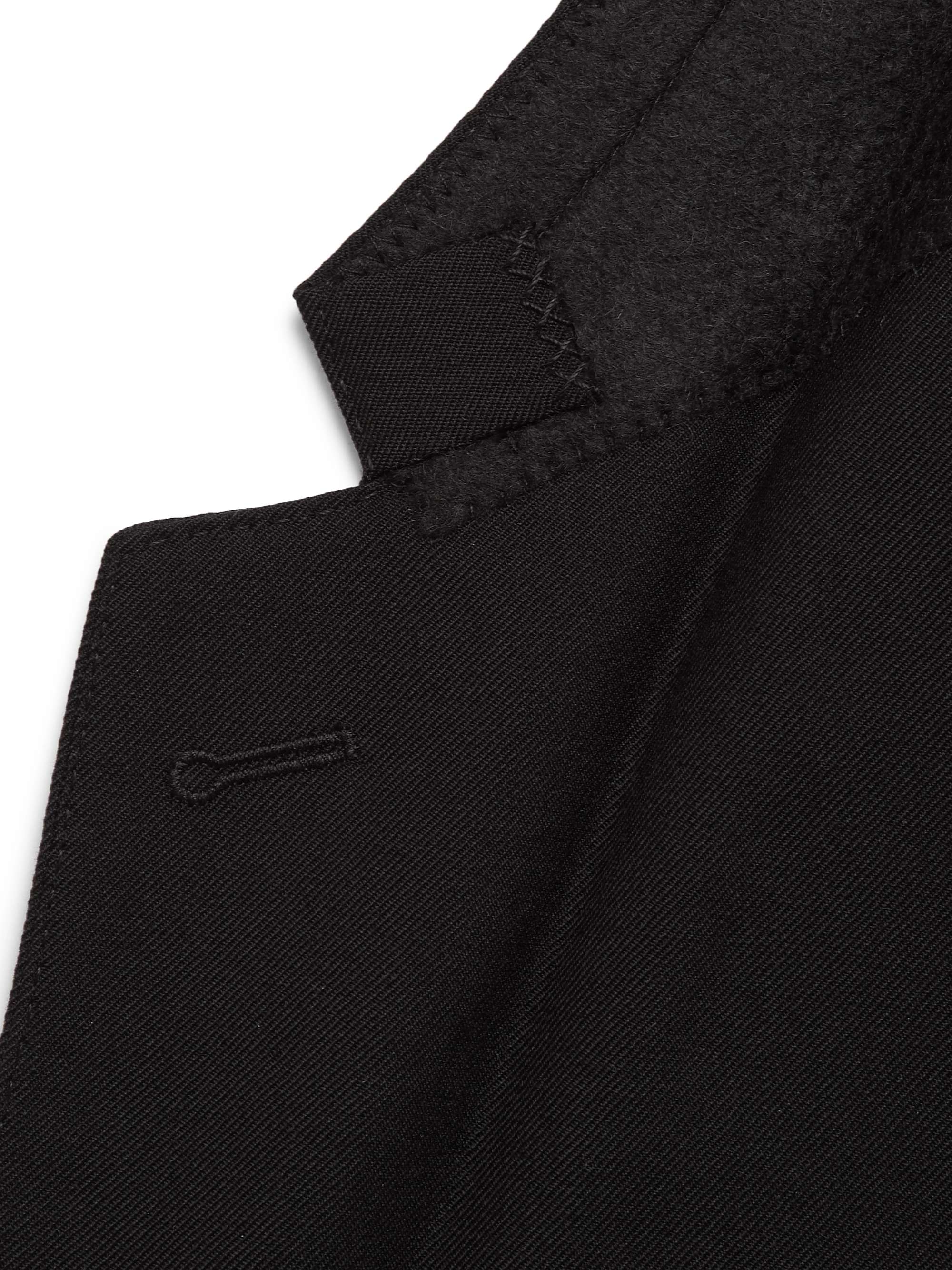Slim-Fit Worsted Wool-Gabardine Suit Jacket view
