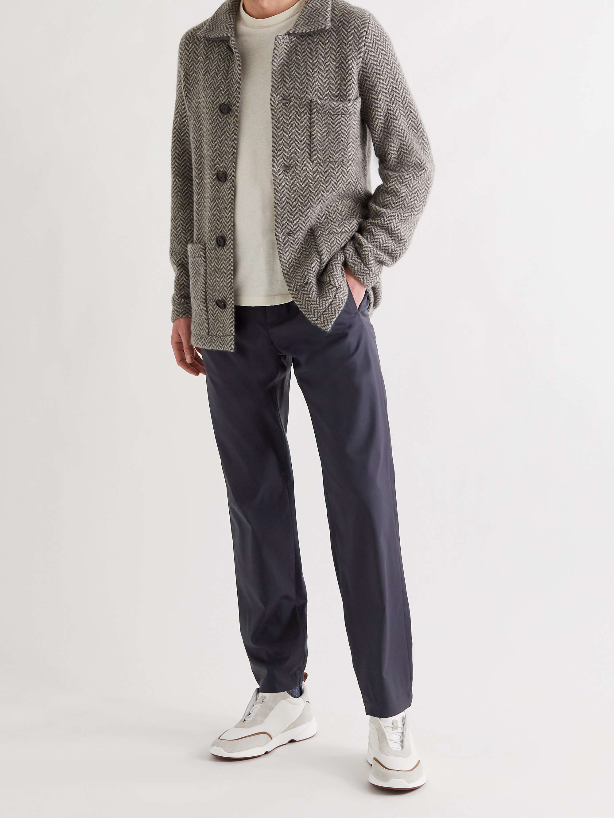 Rain System Virgin Wool-Blend Trousers view