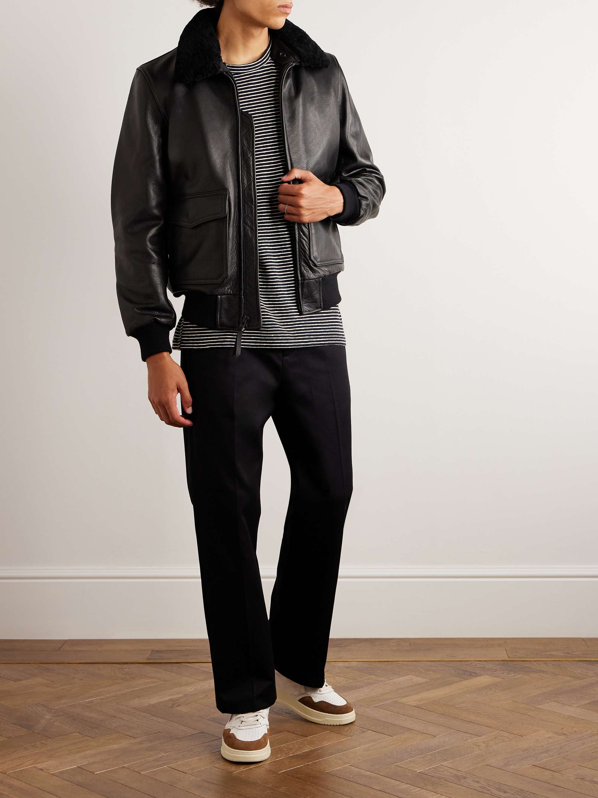 The Carter Shearling Bomber Jacket view