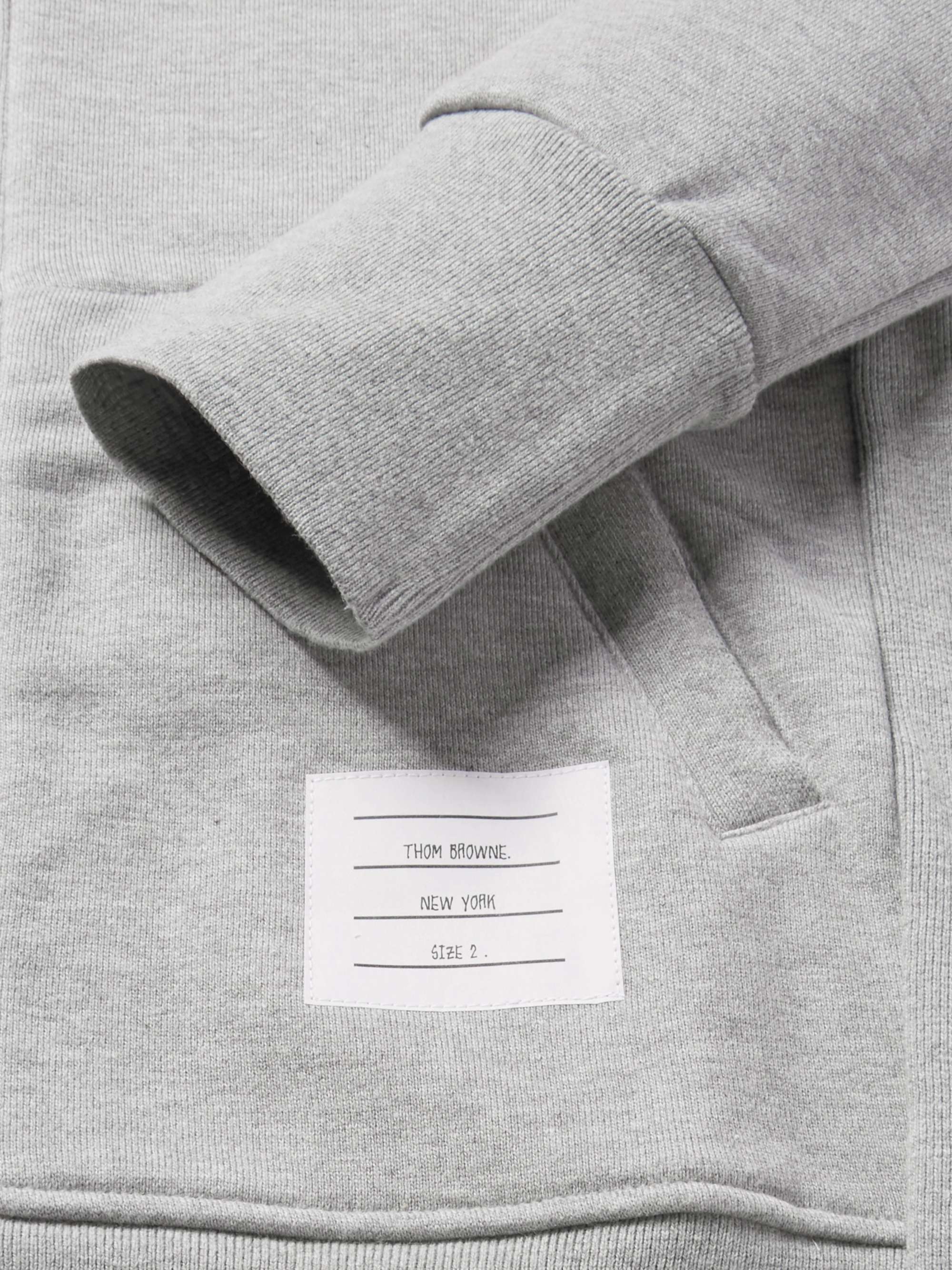 Striped Loopback Cotton-Jersey Zip-Up Hoodie view
