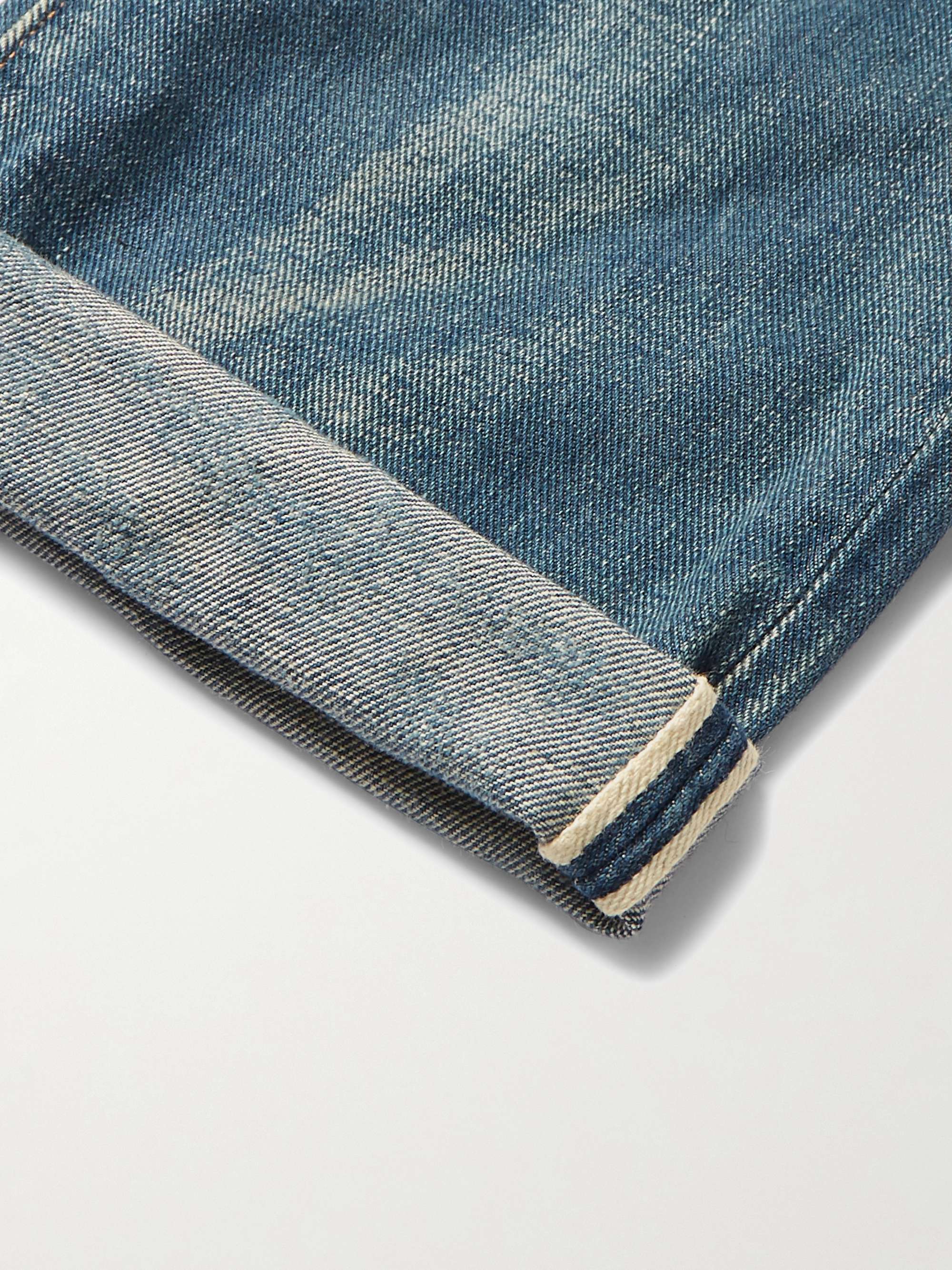 Ridgway Slim-Fit Distressed Selvedge Denim Jeans view