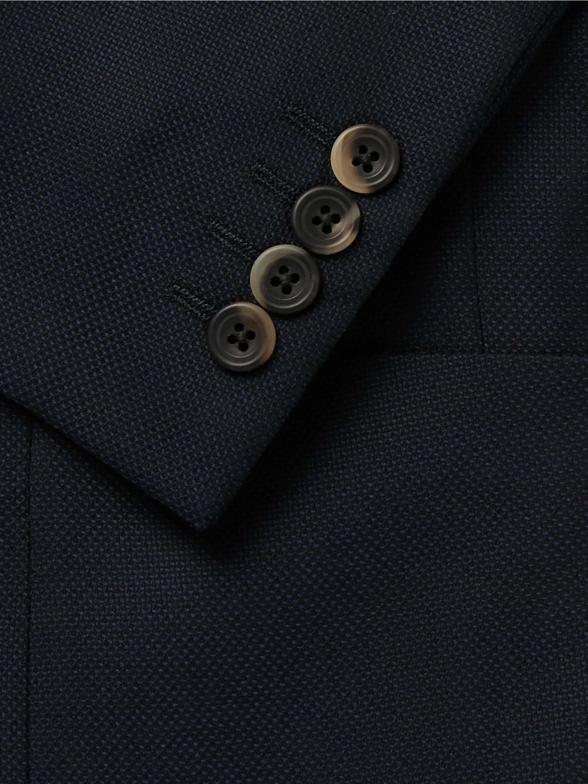 Navy Spirit Slim-Fit Wool-Hopsack Blazer view