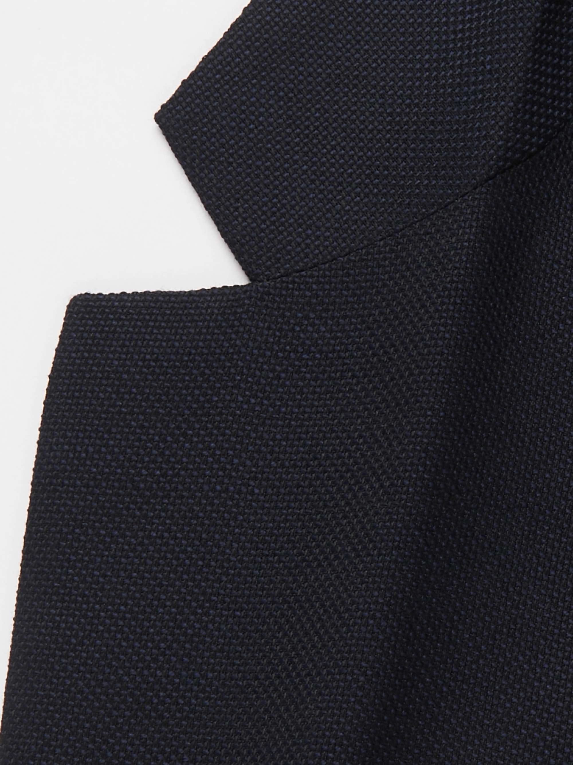 Navy Spirit Slim-Fit Wool-Hopsack Blazer view