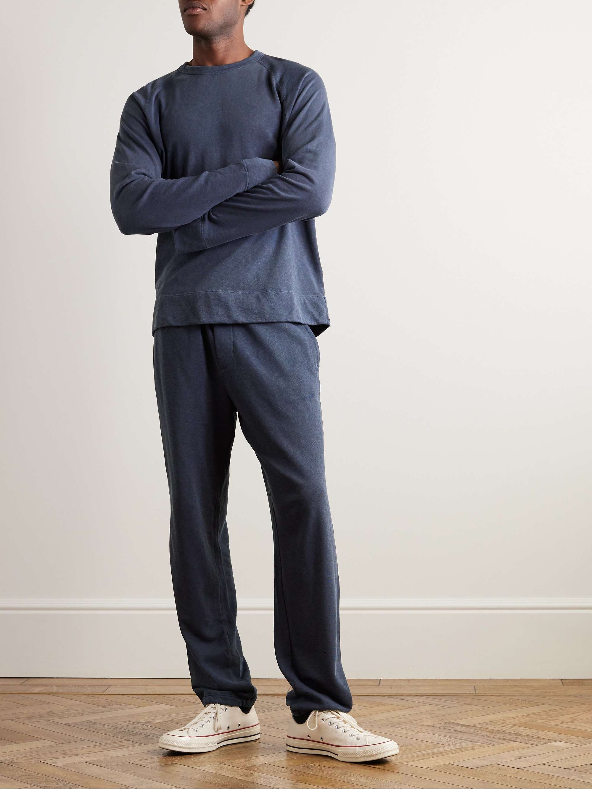 Straight-Leg Supima Cotton-Jersey Sweatpants view