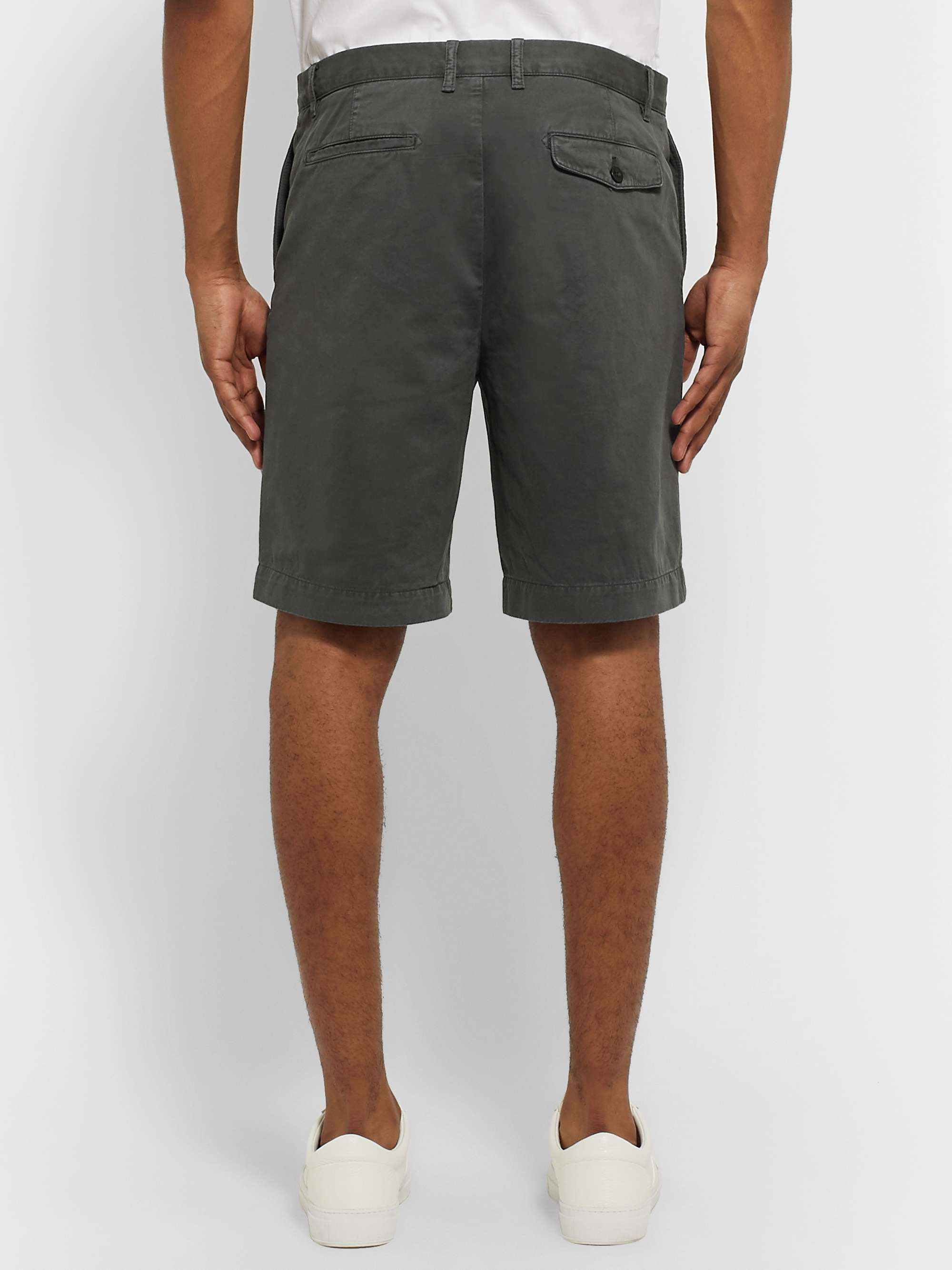 Garment-Dyed Cotton-Twill Bermuda Shorts view