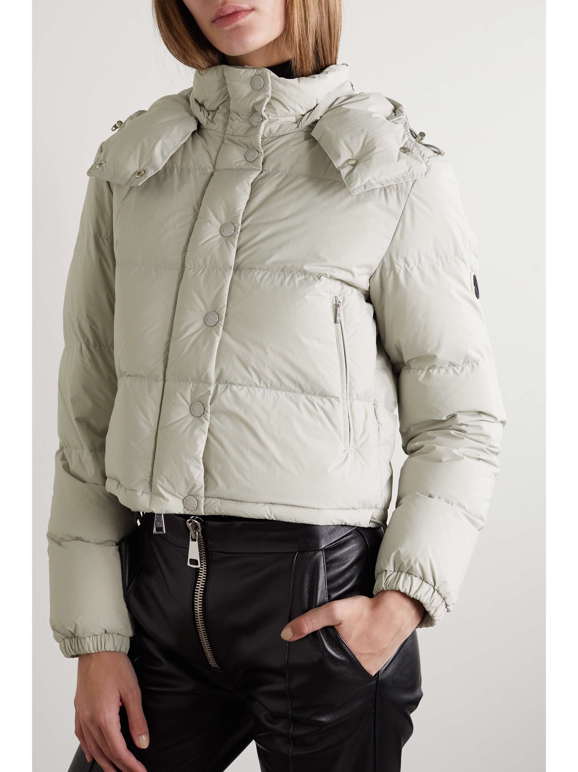 Avoine hooded quilted shell down jacket view