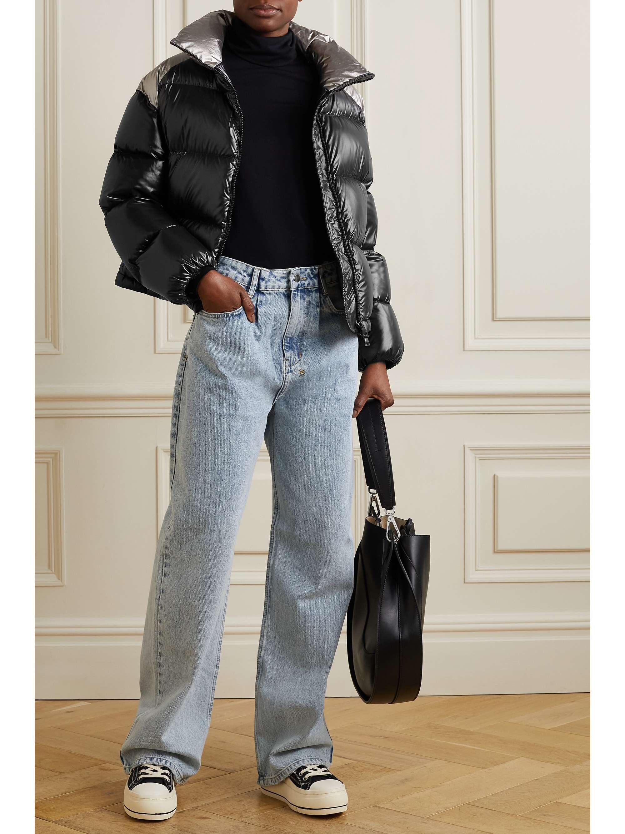 Cuscute two-tone quilted shell down jacket view
