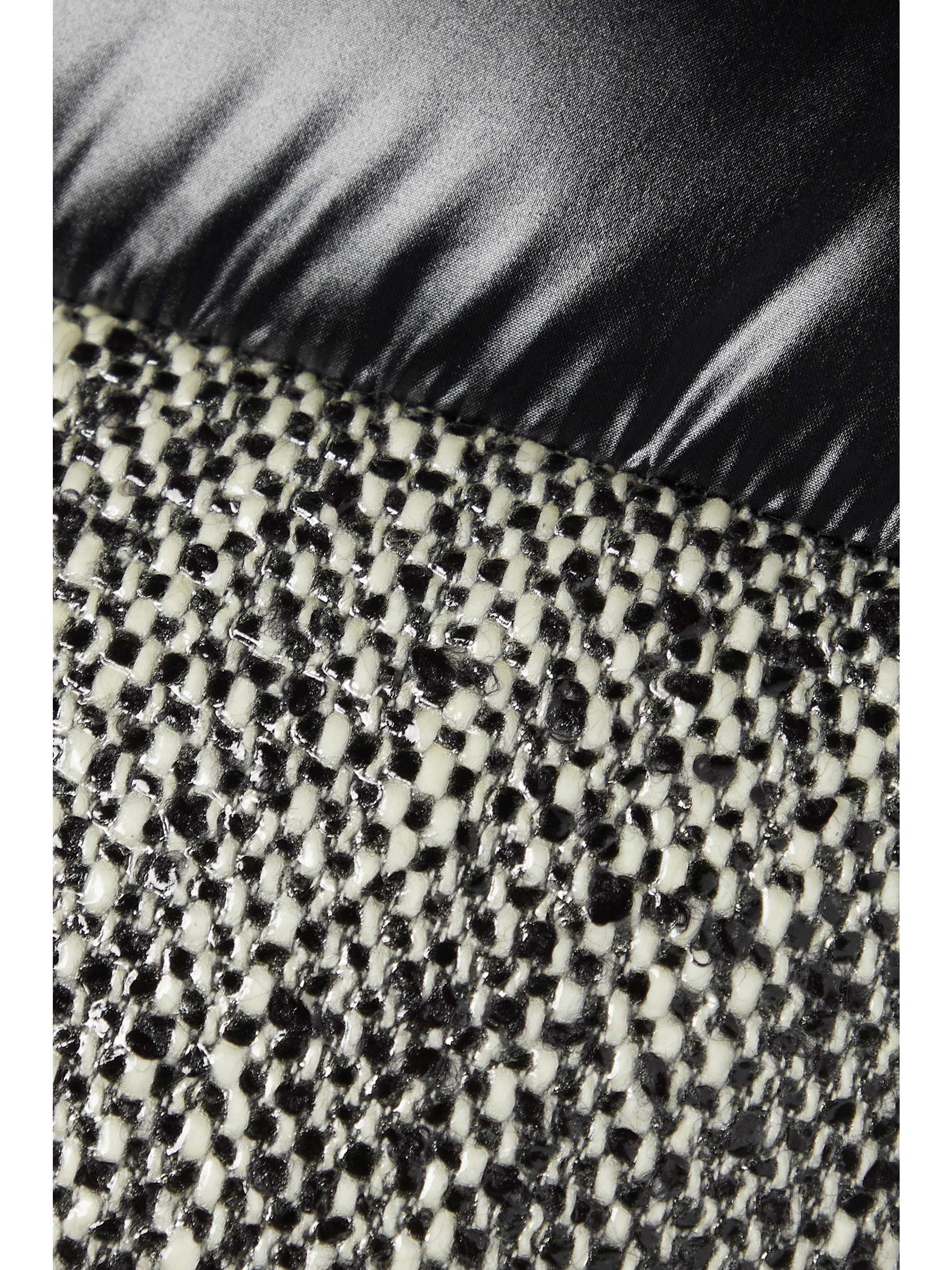 Erine quilted coated-tweed and shell down jacket view
