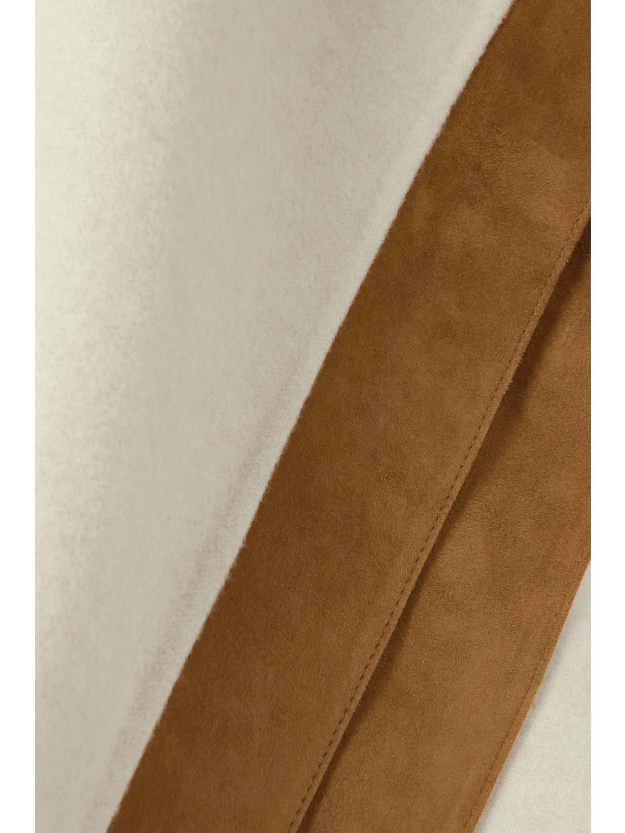 Chandra hooded suede and shell-trimmed cashmere cape view