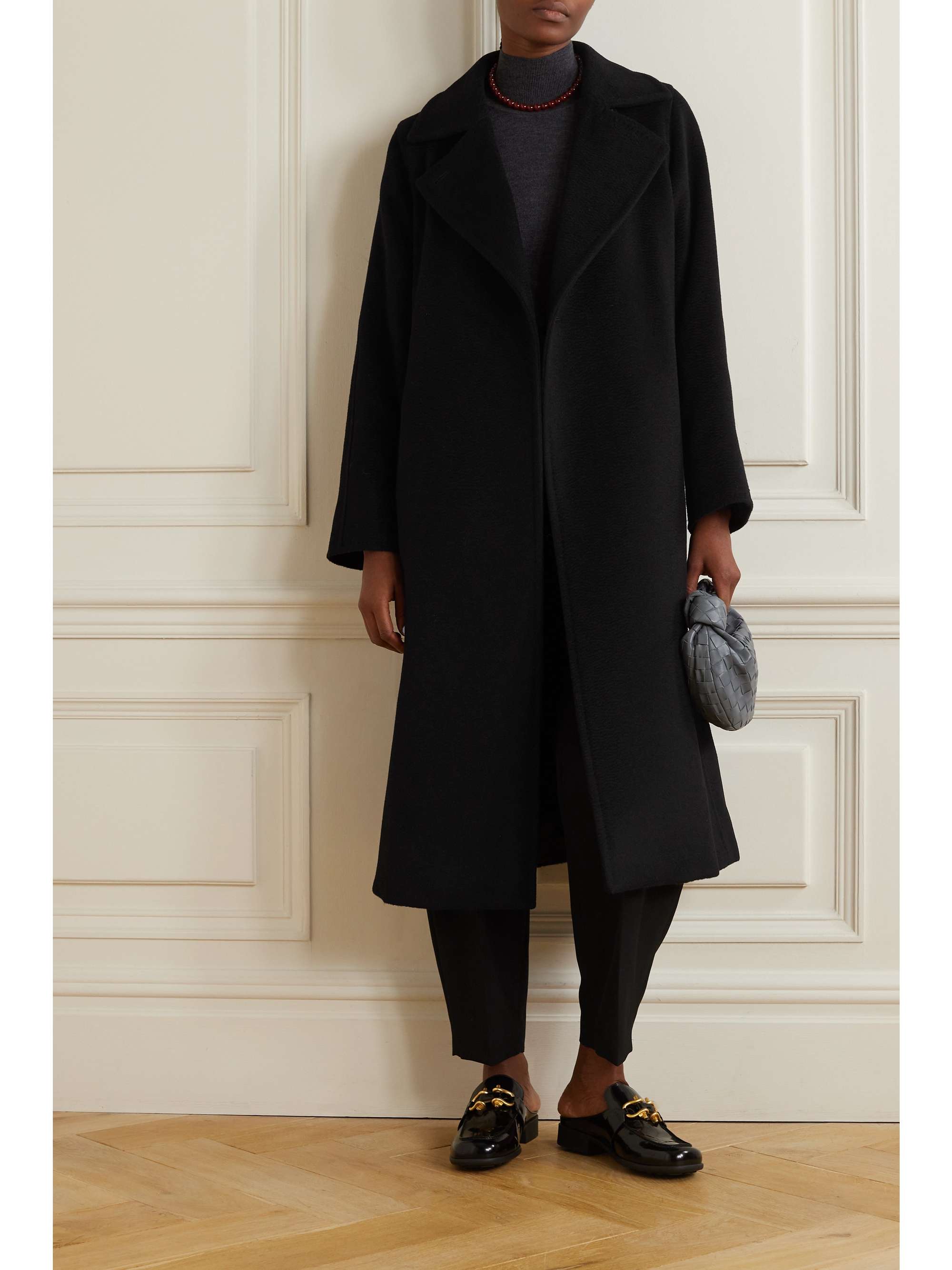Manuela belted camel hair coat view