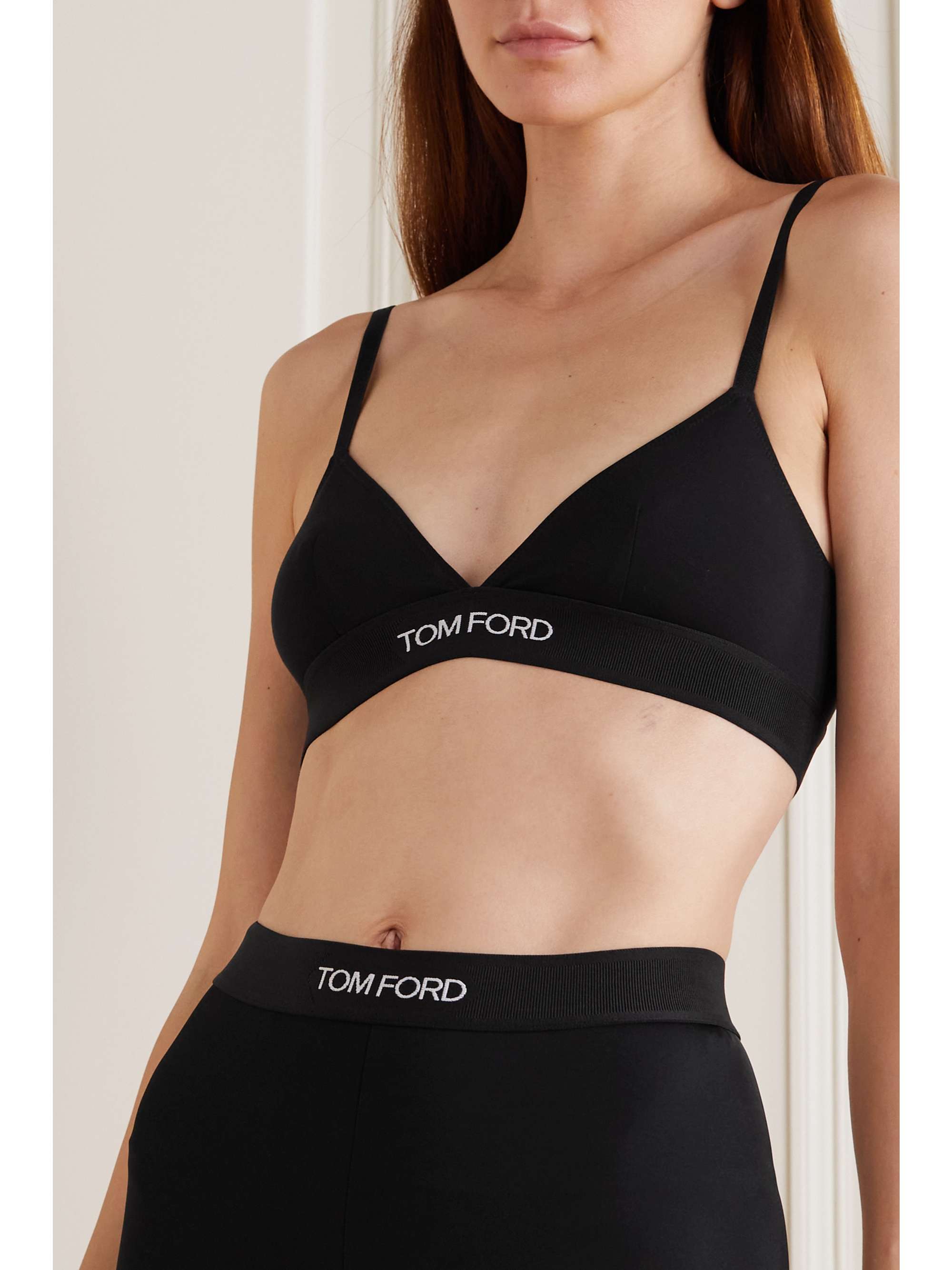 Stretch-modal jersey soft-cup triangle bra view