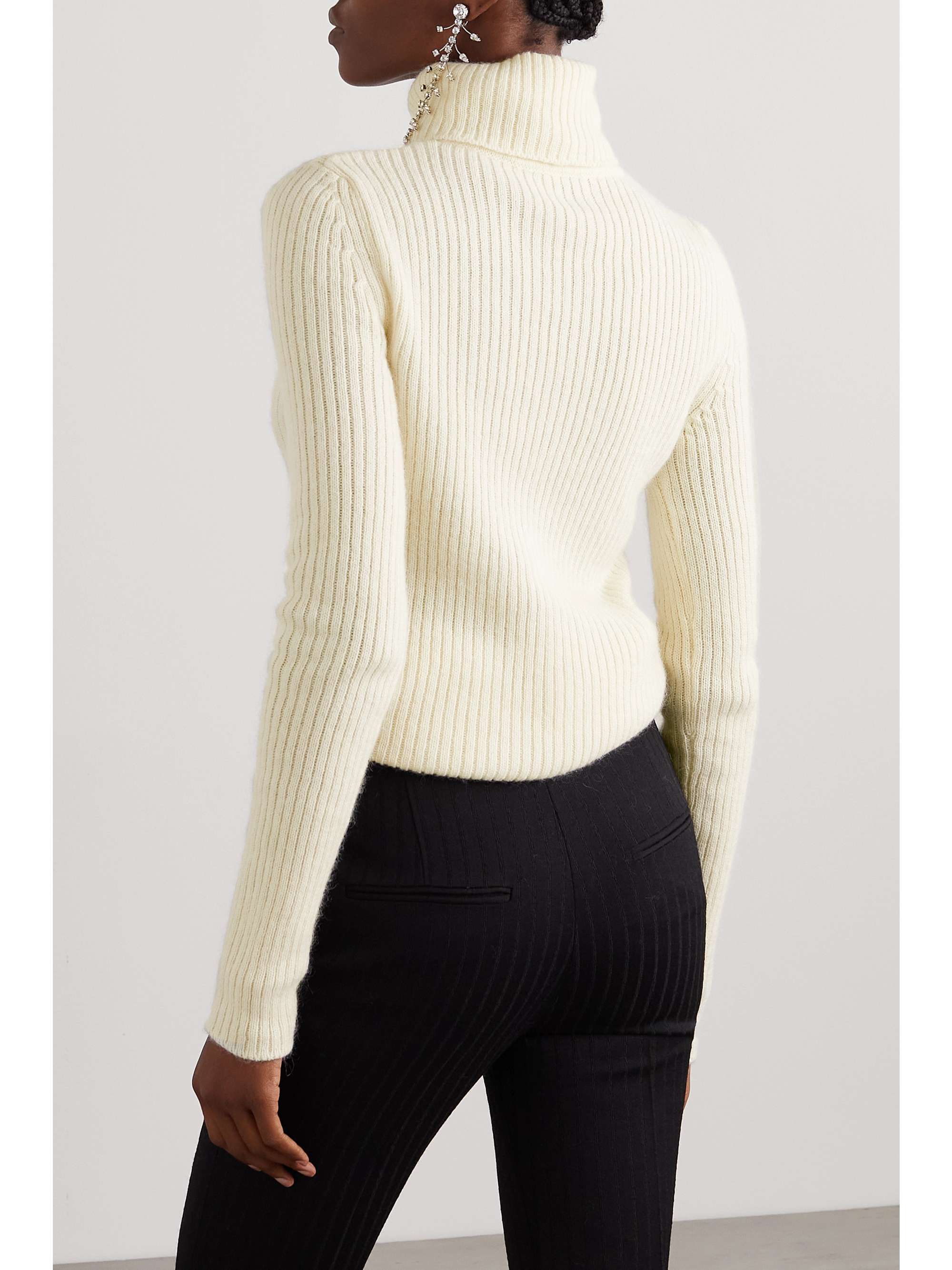 Ribbed-knit turtleneck sweater view
