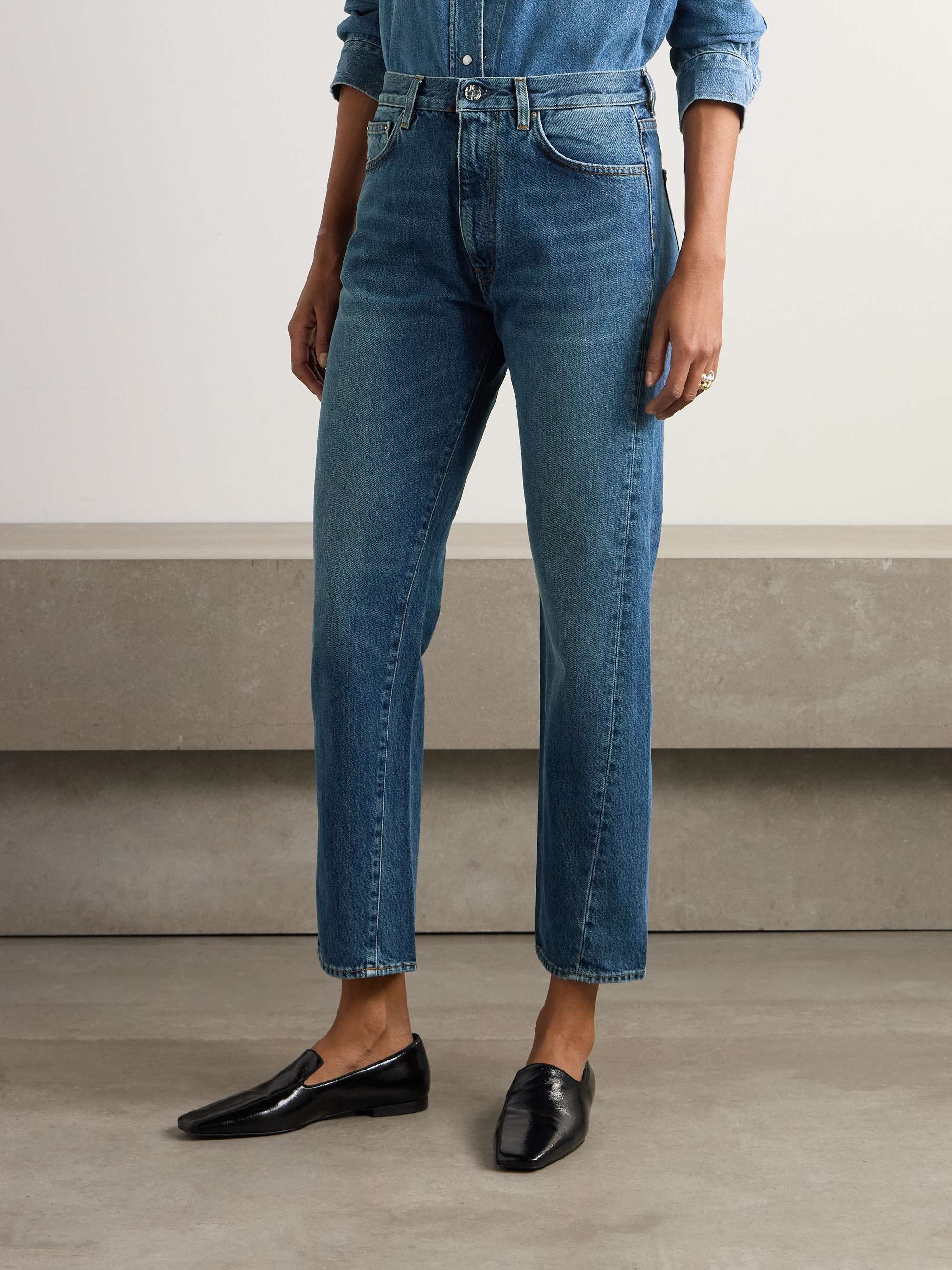 Twisted Seam high-rise straight-leg jeans view