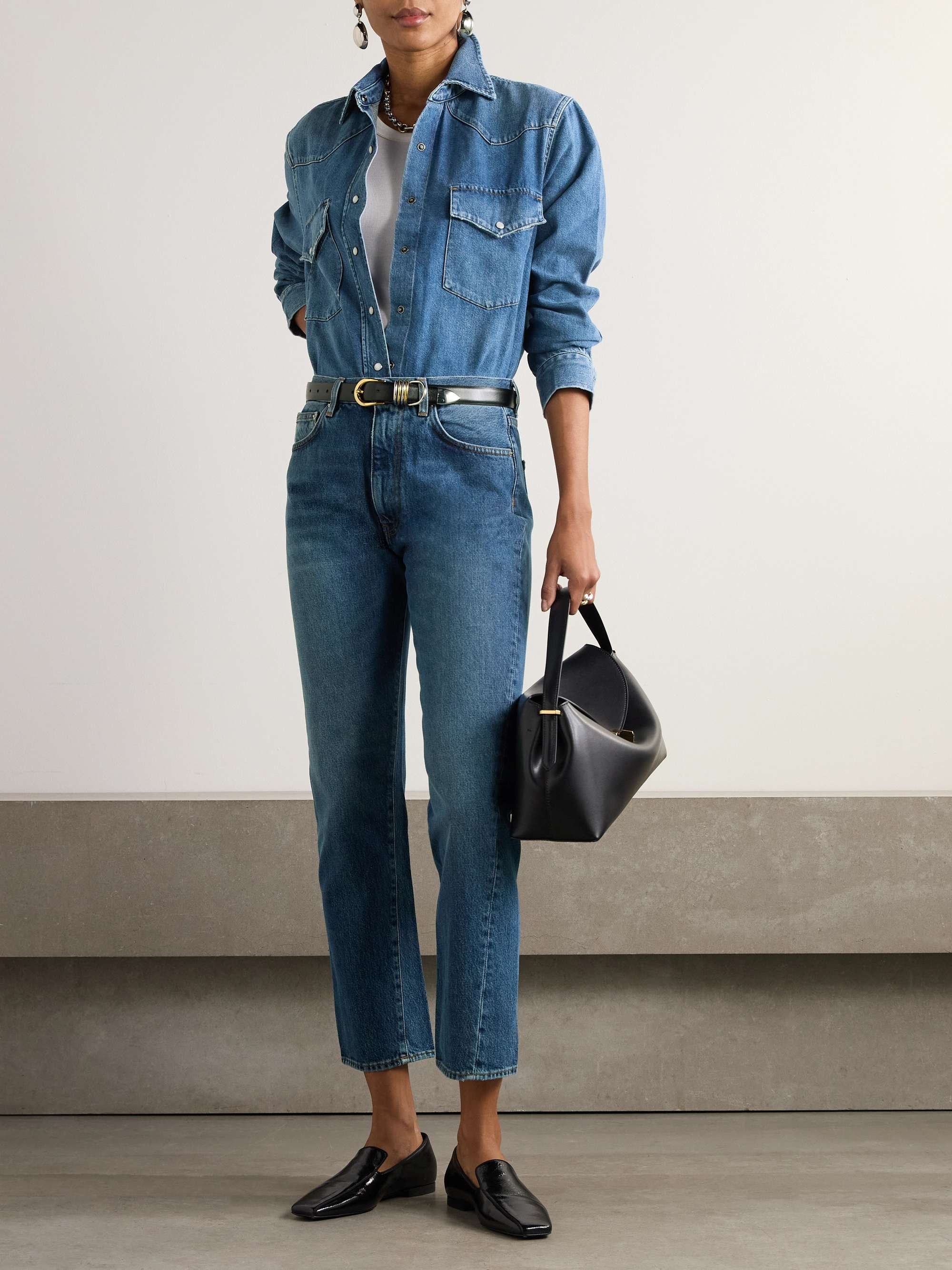 Twisted Seam high-rise straight-leg jeans view