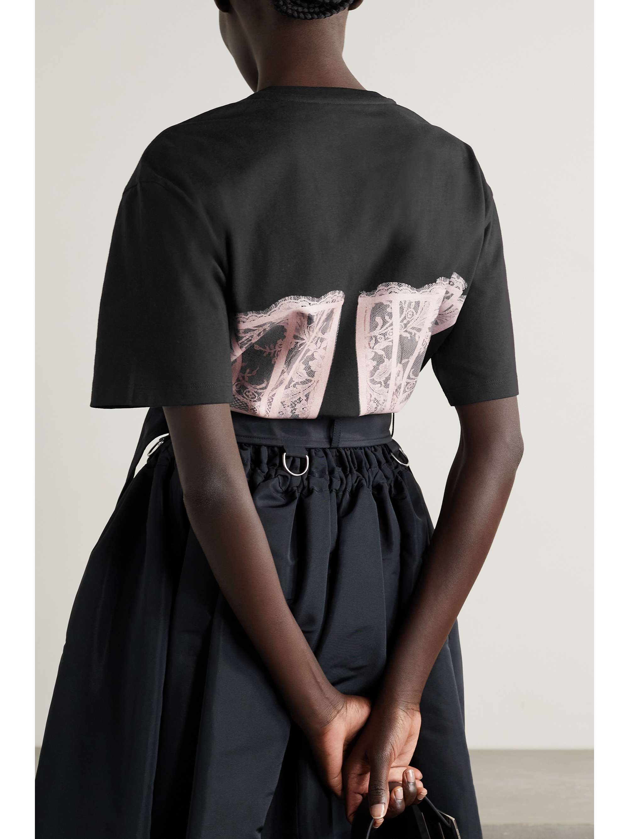 Printed cotton-jersey T-shirt view