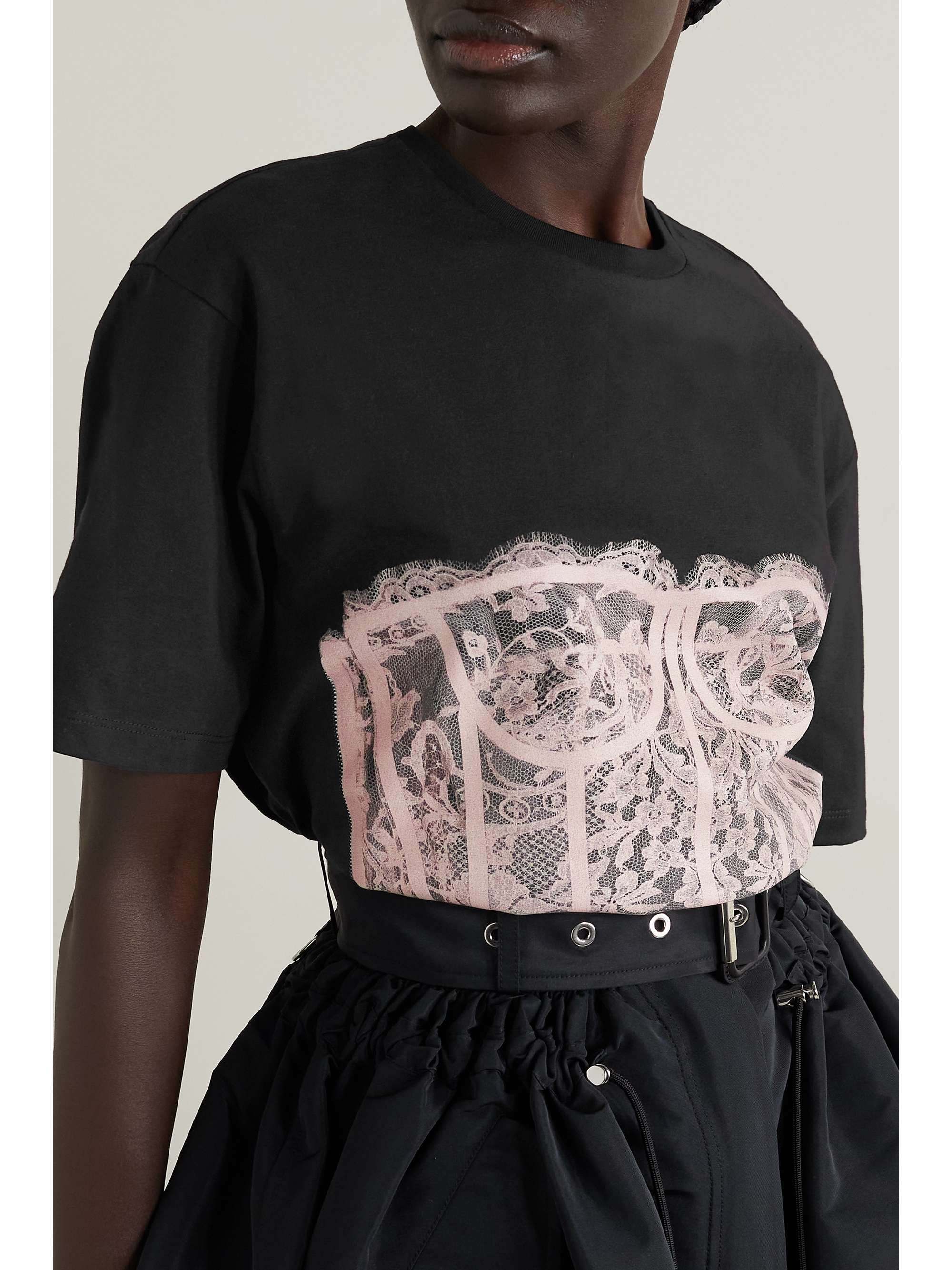Printed cotton-jersey T-shirt view