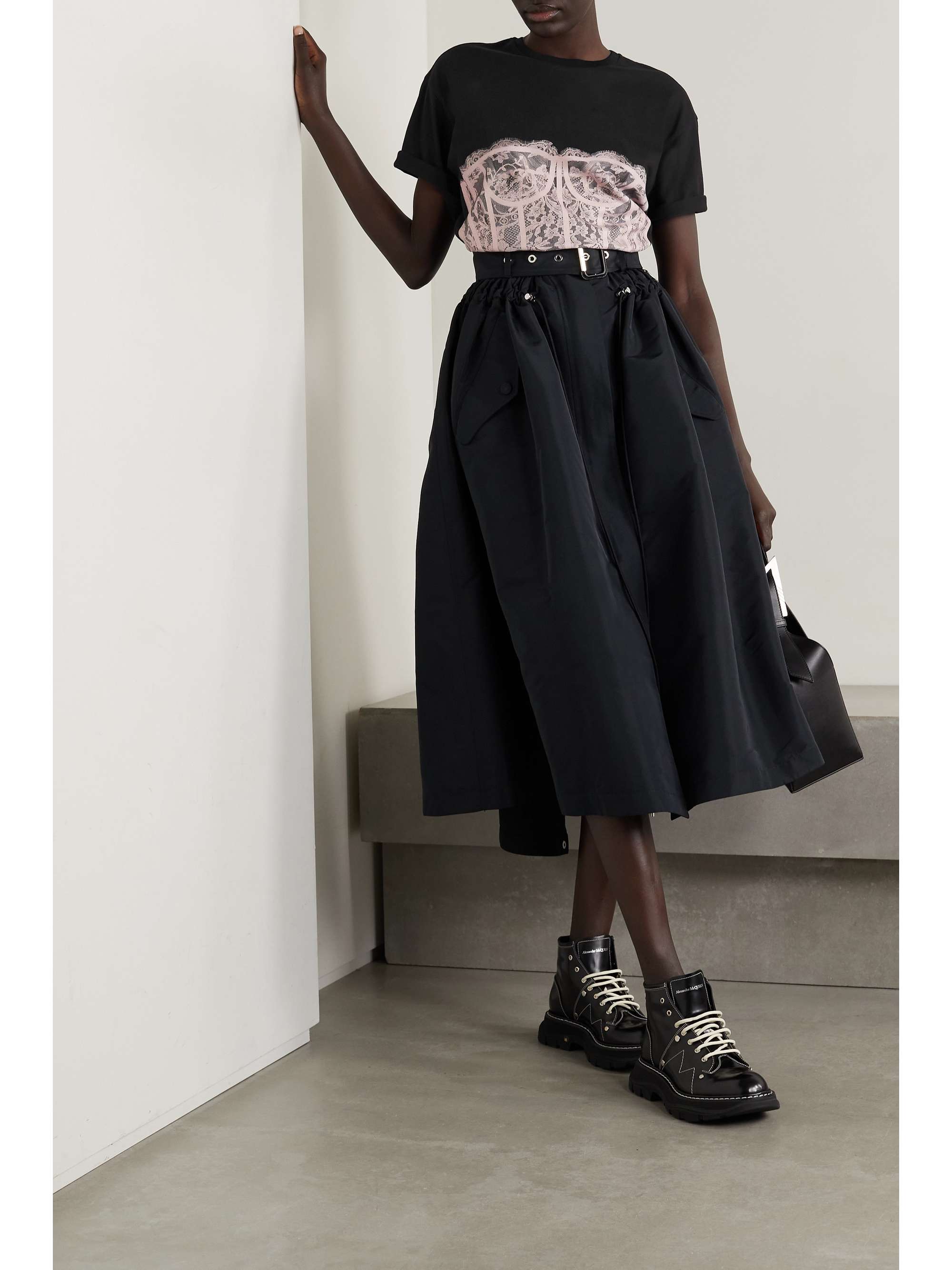 Printed cotton-jersey T-shirt view