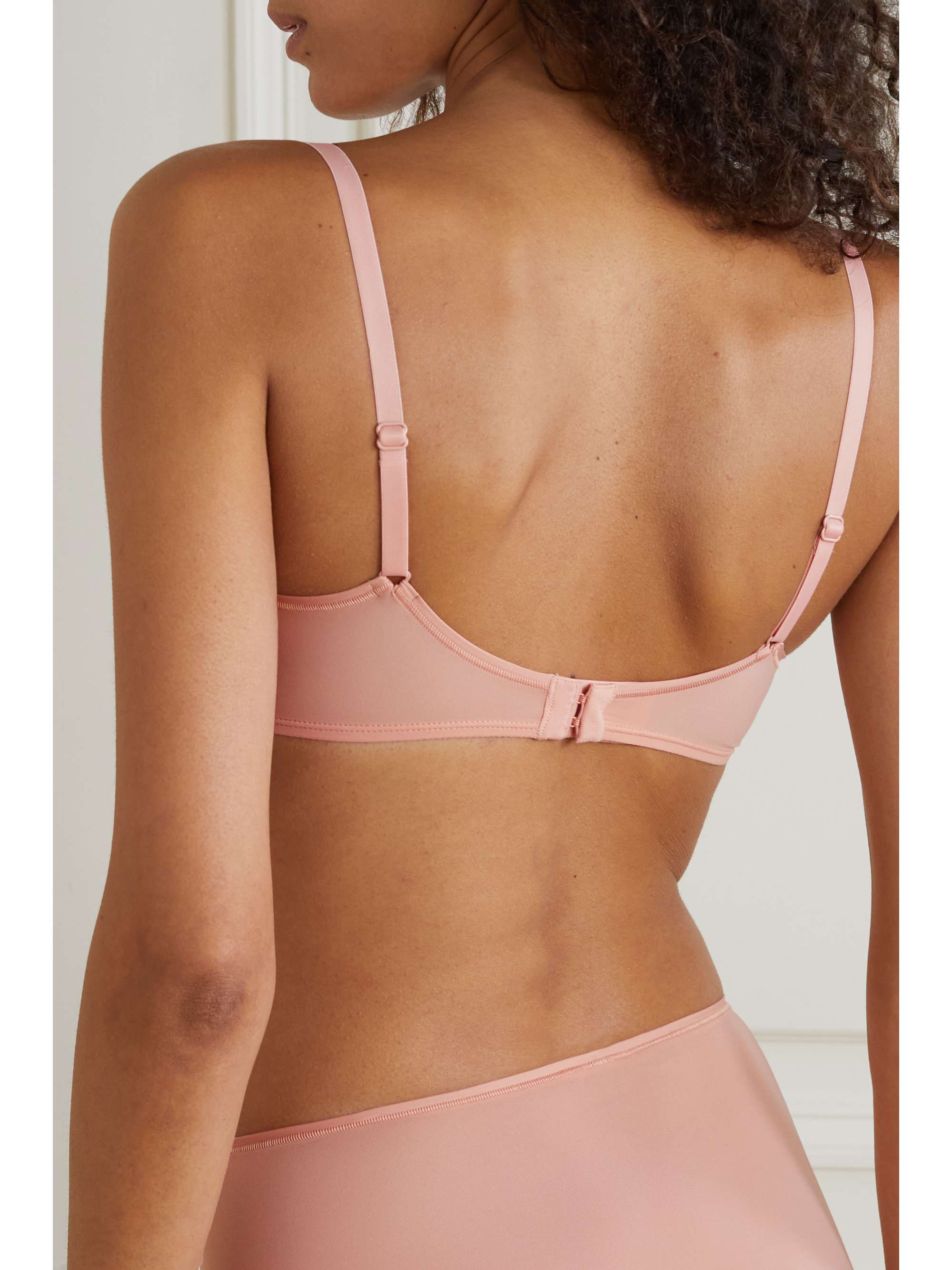 Lydia Soyeuse picot-trimmed stretch-jersey soft-cup triangle bra view