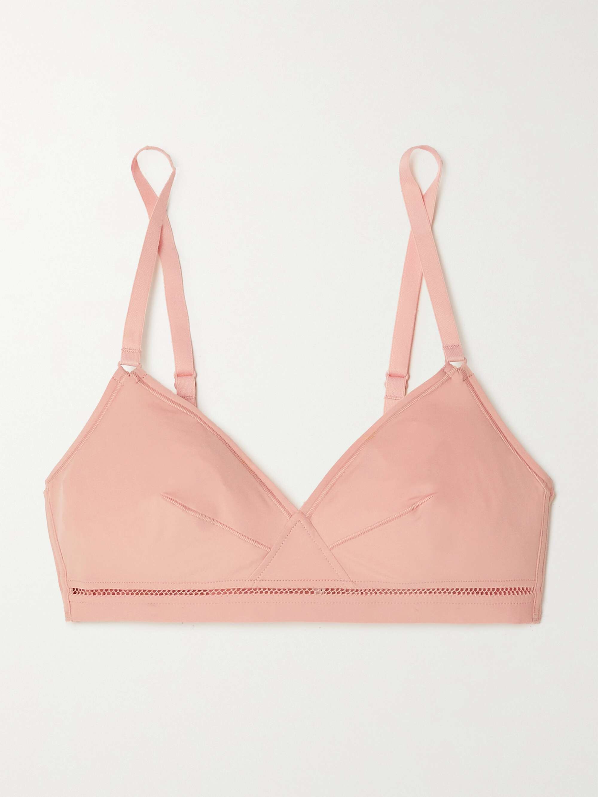 Lydia Soyeuse picot-trimmed stretch-jersey soft-cup triangle bra view