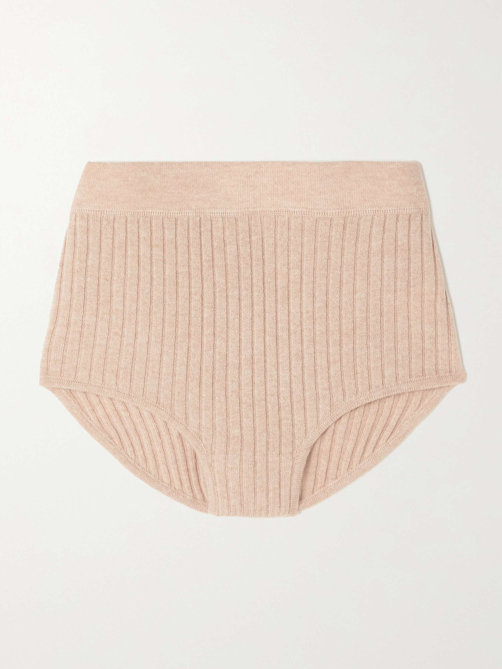 Coeur ribbed wool and cashmere-blend briefs view