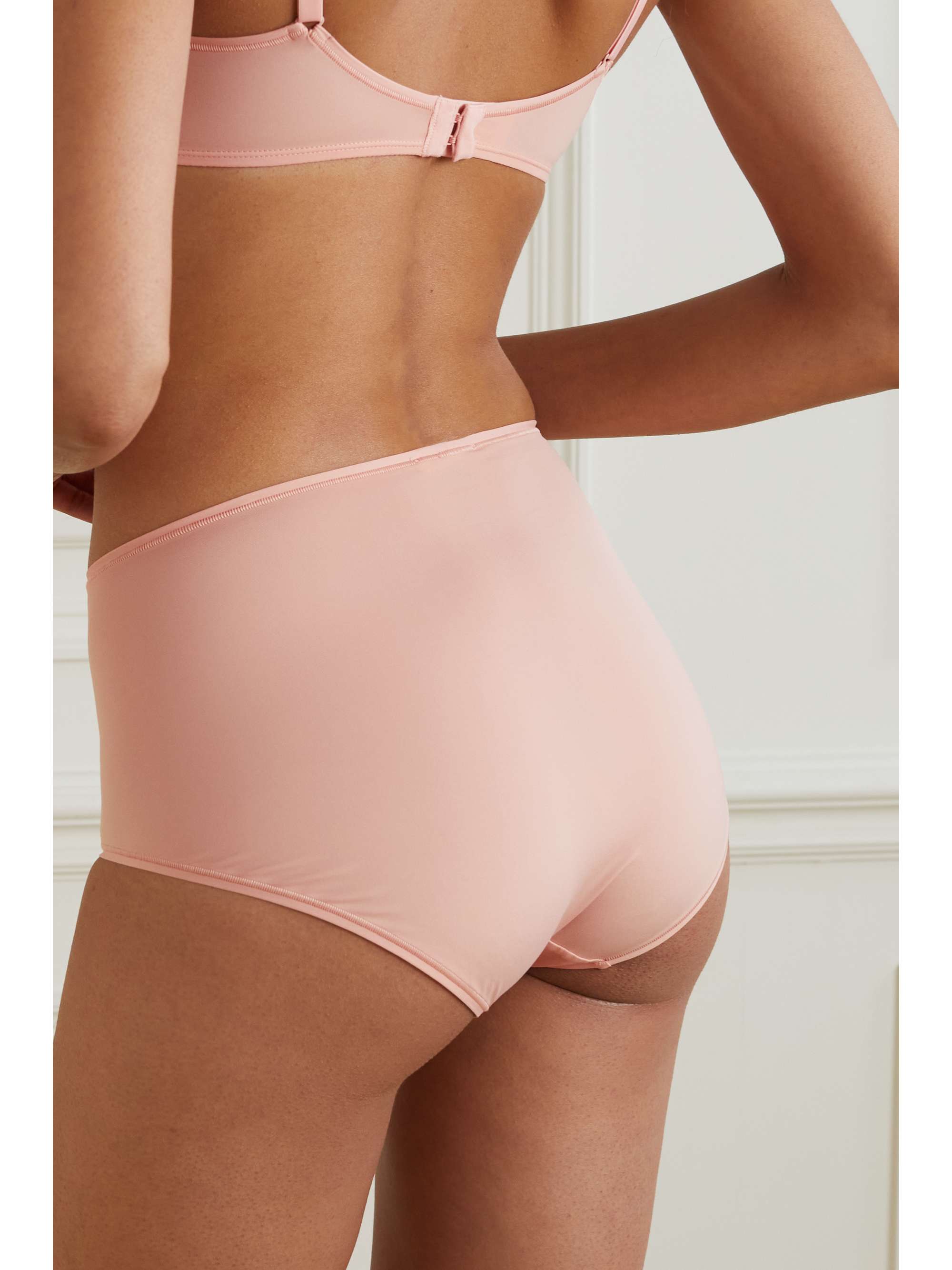Brina Soyeuse picot-trimmed stretch-jersey briefs view