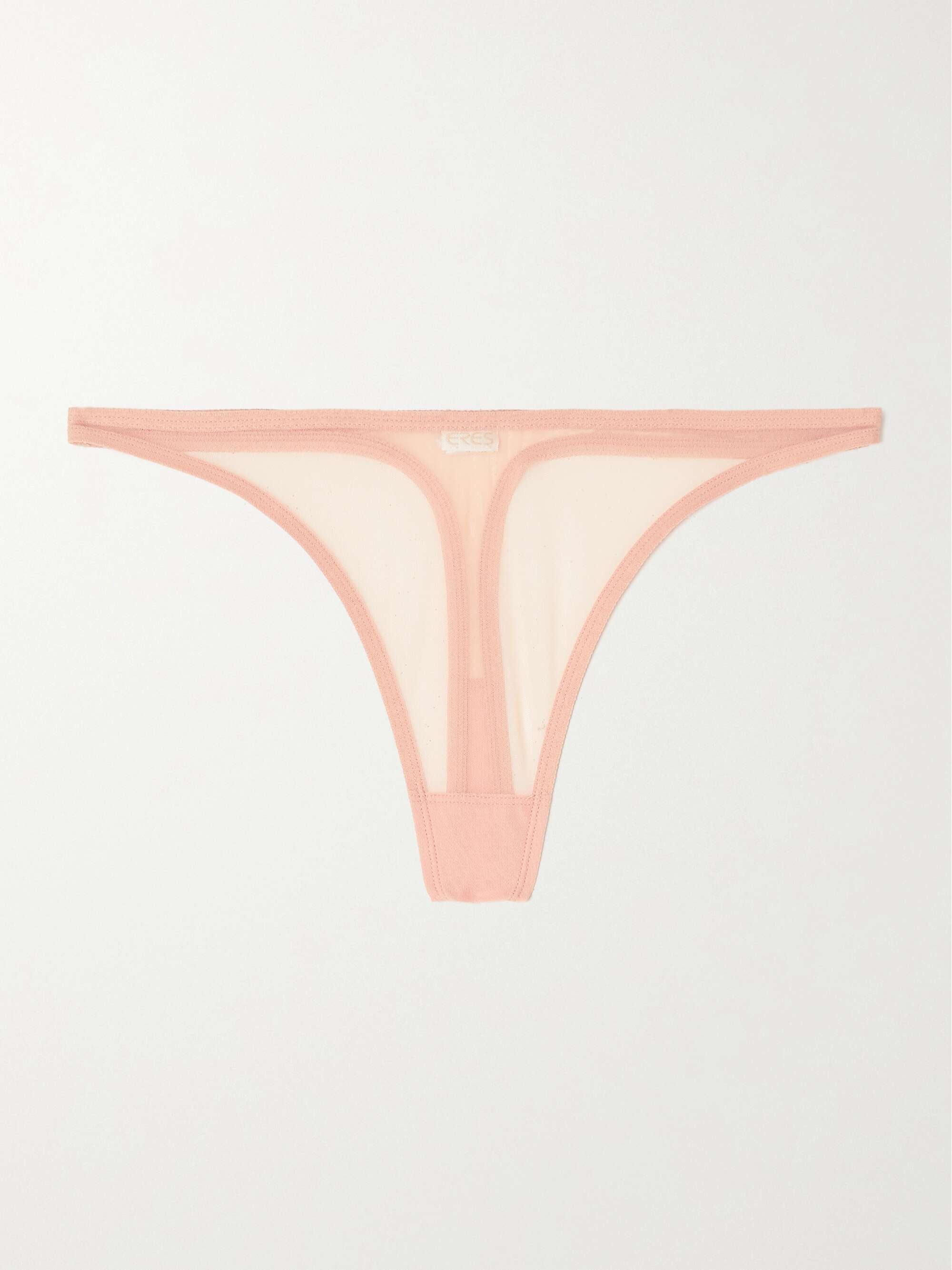 Promesse stretch-tulle thong view