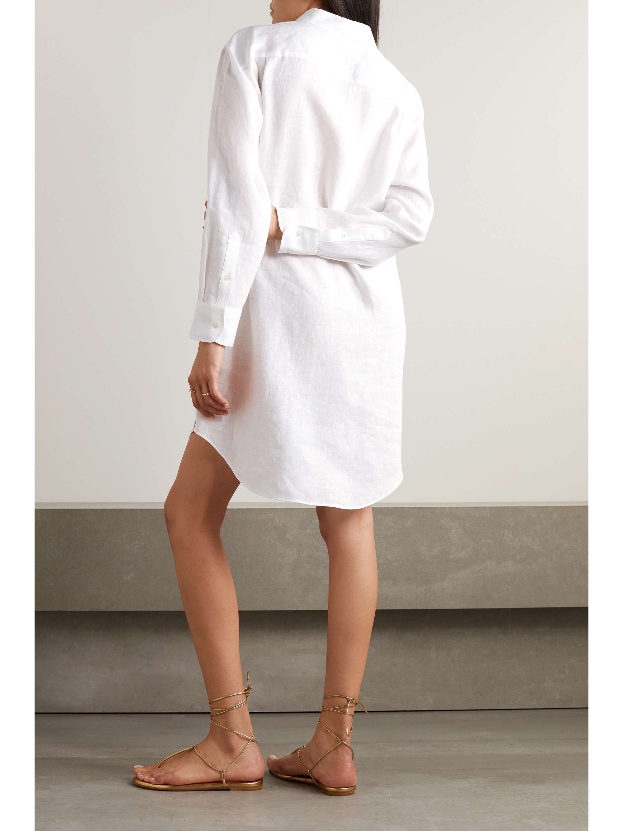 André oversized linen polo shirt view